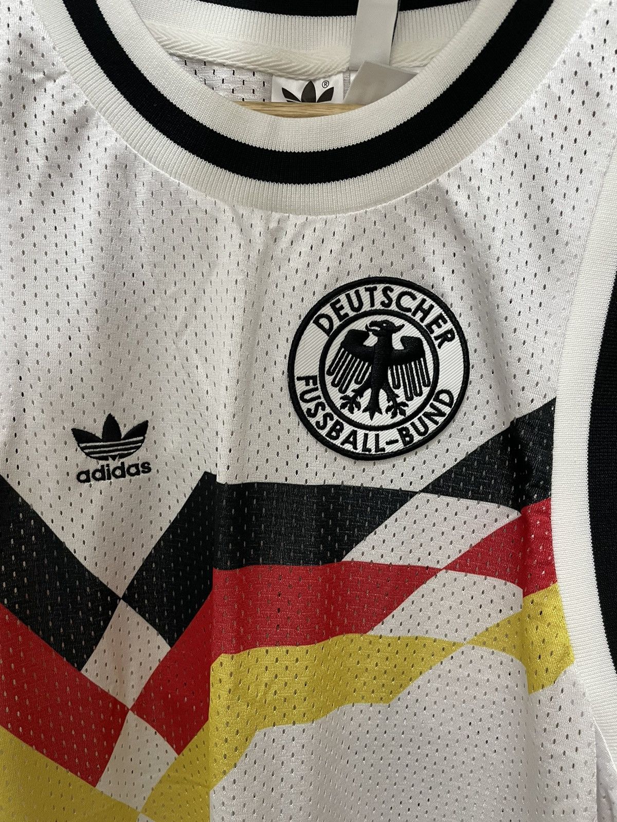 Adidas × Vintage ADIDAS Germany National Soccer Team #10 Tank Dress White Bl Size S / US 4 / IT 40 - 5 Thumbnail