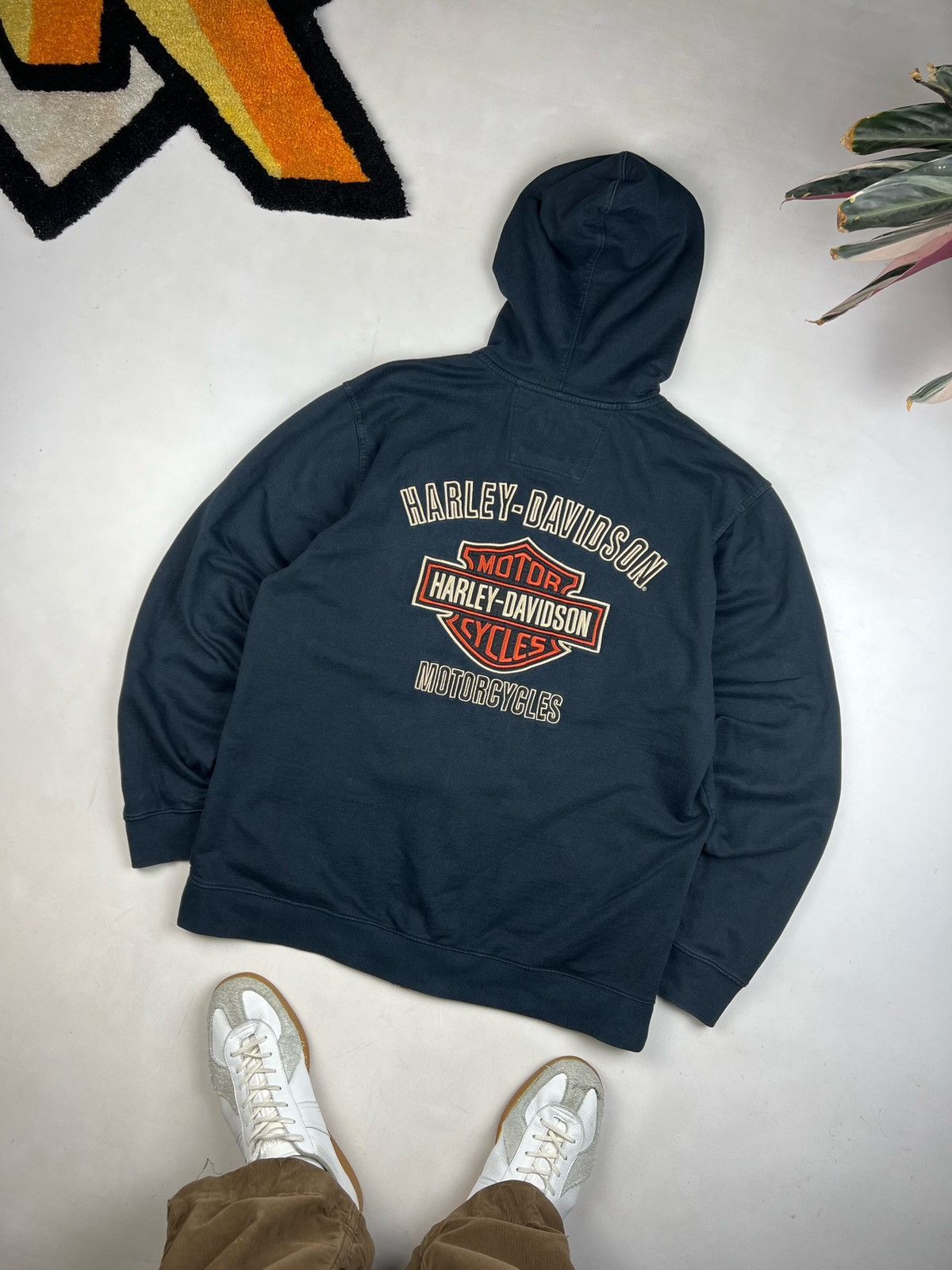 Harley Davidson Harley Davidson big print zip hoodie vintage Size US L / EU 52-54 / 3 - 1 Thumbnail
