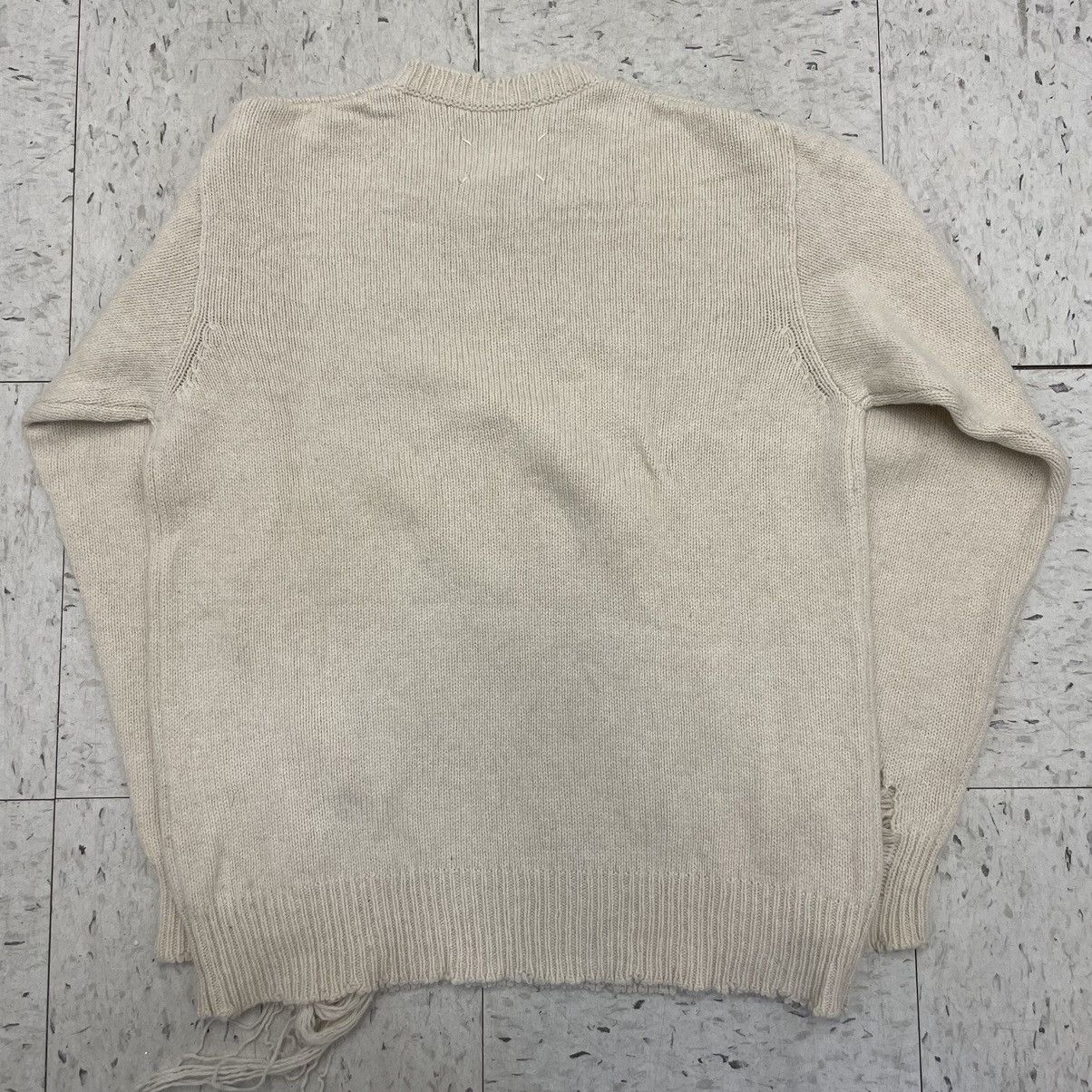 Maison Margiela Distressed Destroyed Crewneck Sweater Wool Size US S / EU 44-46 / 1 - 9 Thumbnail