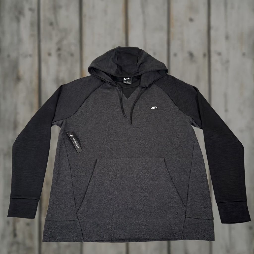 Nike Nike Hoodie Men L Gray Pullover Sweatshirt with Hooded Pockets Logo Fireheather Front Kangaroo Pocket Crew Neck All Seasons Sportswear Size US L / EU 52-54 / 3 - 1 Thumbnail
