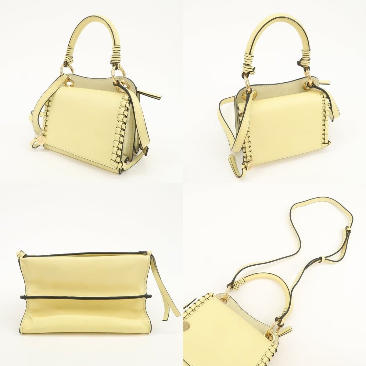 Chloe See by Chloe Tilda Calfskin Shoulder Bag Yellow Size ONE SIZE - 3 Thumbnail