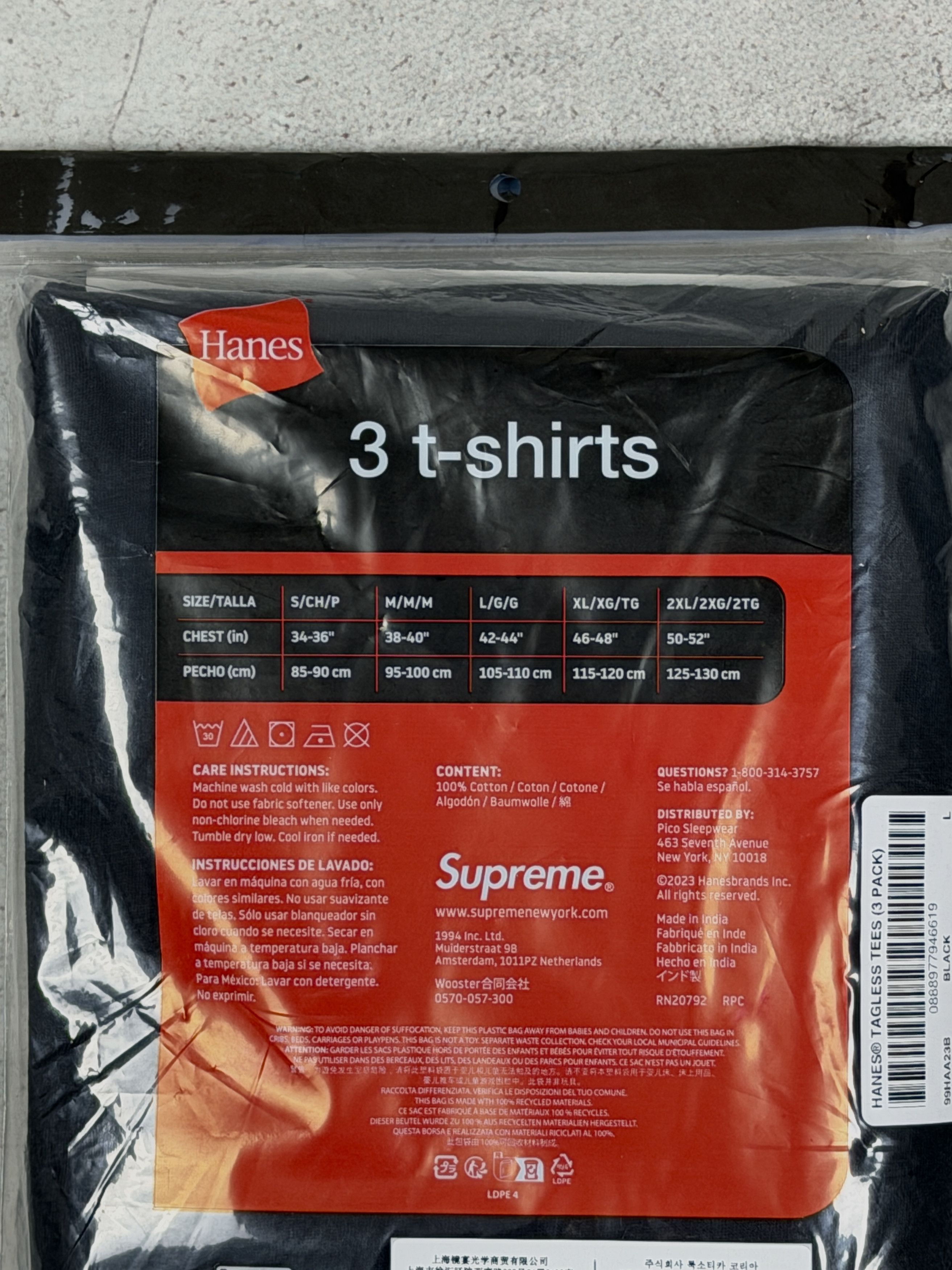 Supreme Supreme Hanes Tagless Size US L / EU 52-54 / 3 - 3 Thumbnail