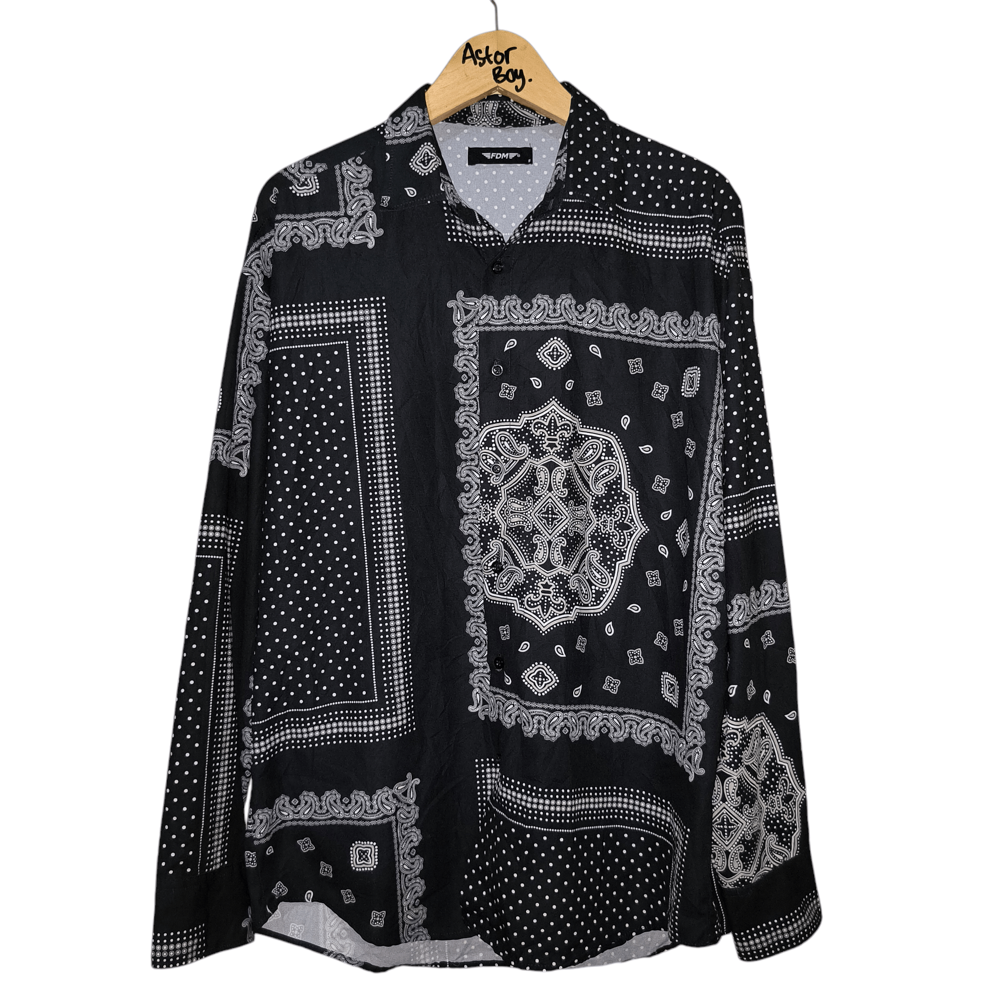 Japanese Brand FDM Paisley Bandana Silk Shirt Size US XL / EU 56 / 4 - 1 Thumbnail