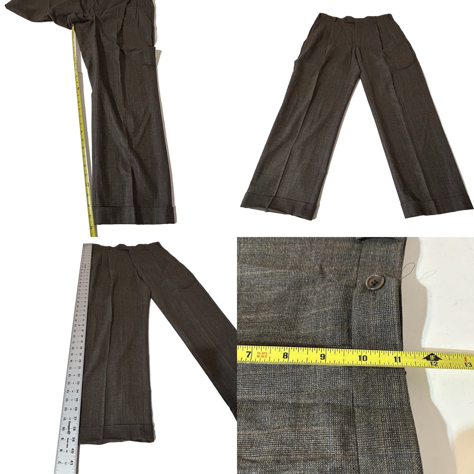 Brooks Brothers Brooks Brothers 346 Stretch 2 Piece Suit Men 40 R Pants 34x28 Wool Brown Plaid Jacket Pants 2 Piece Suit Mens Regular Wool Brown Plaid Brooks Brothers Size 40R - 11 Thumbnail