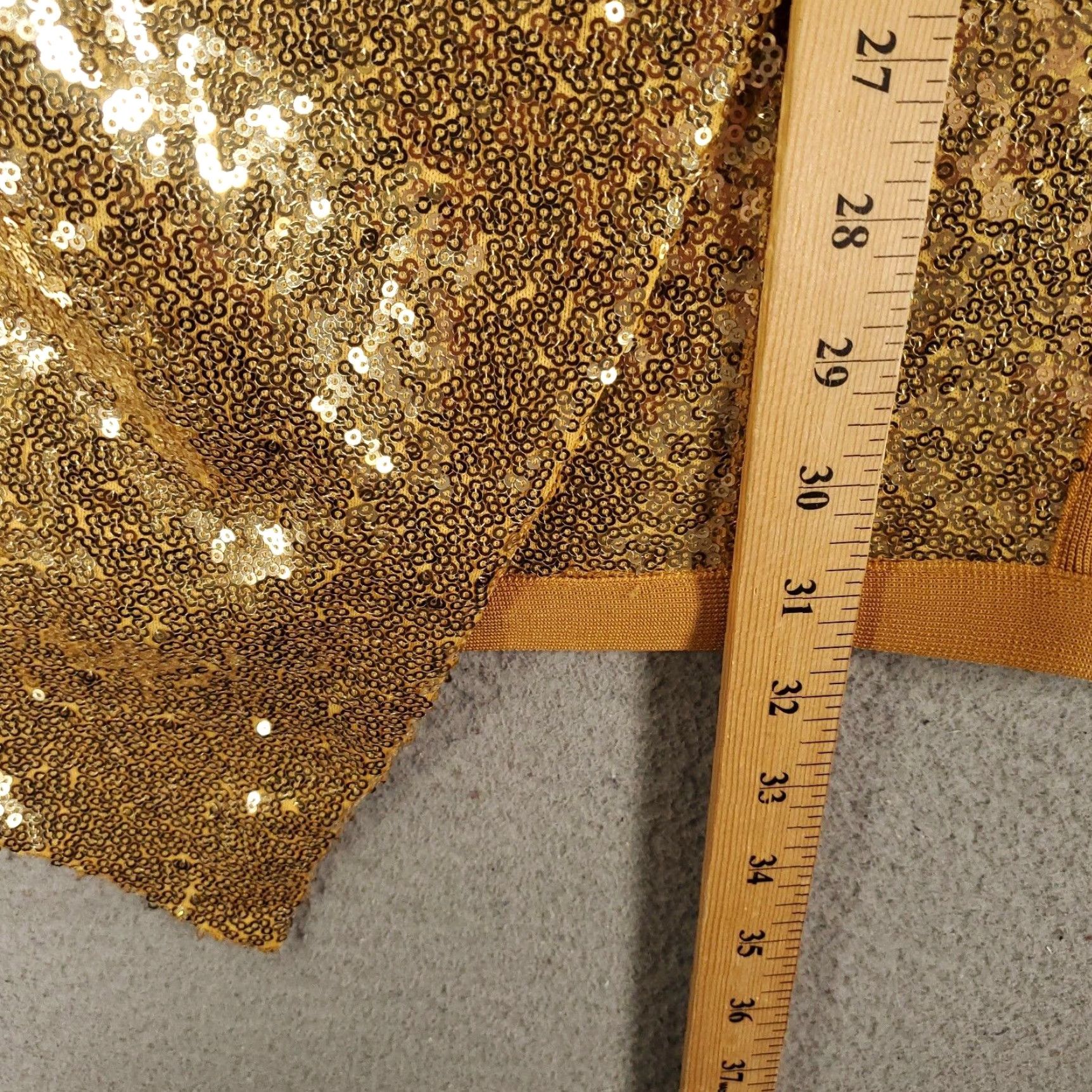 Vintage New Sequin Dress Womens Large Gold Clubwear Night Out Evening Wear NWT Ruched Size L / US 10 / IT 46 - 6 Thumbnail