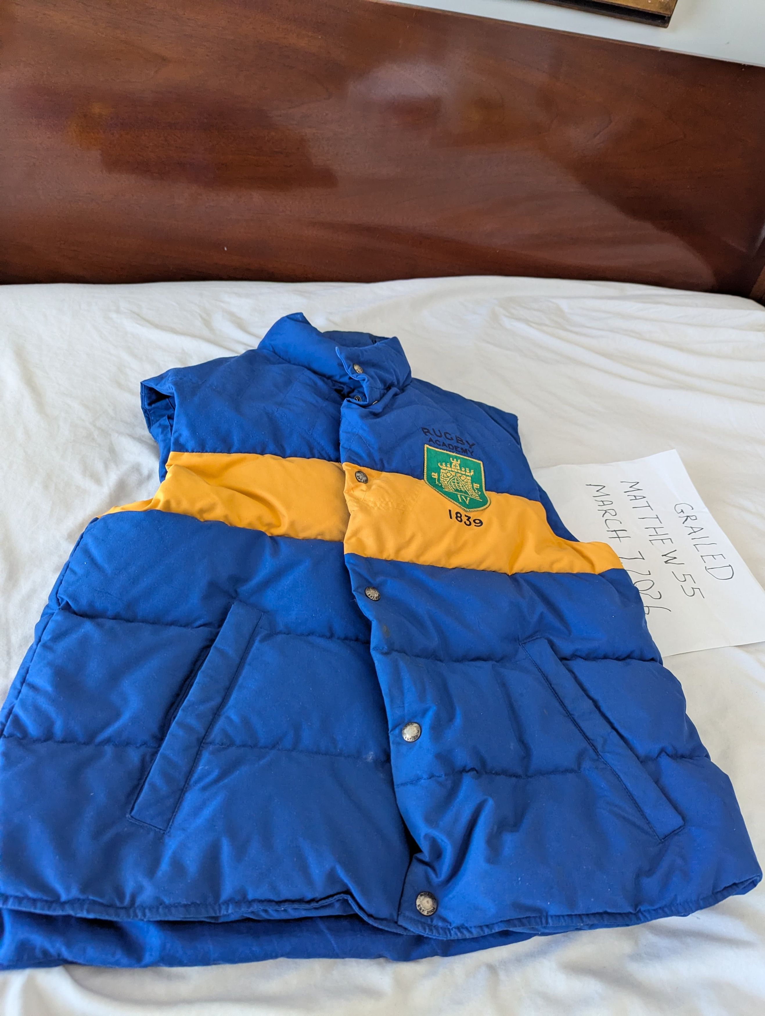 Polo Ralph Lauren Vintage Sleeve Less Bomber Jacket-RUGBY Size US L / EU 52-54 / 3 - 1 Thumbnail