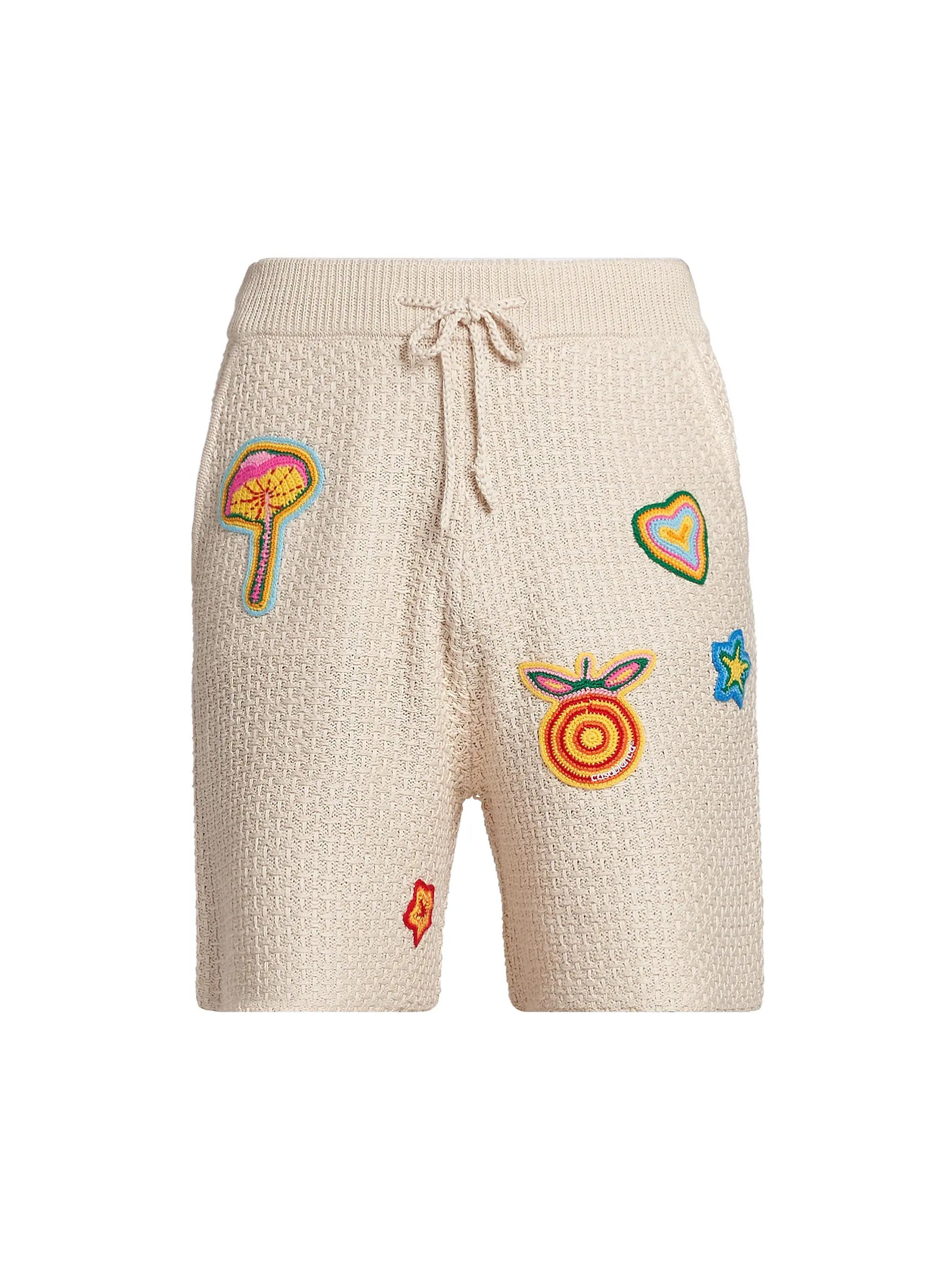 Casablanca os11x0725 Patchwork Crochet Shorts in Beige Size US 36 / EU 52 - 1 Thumbnail