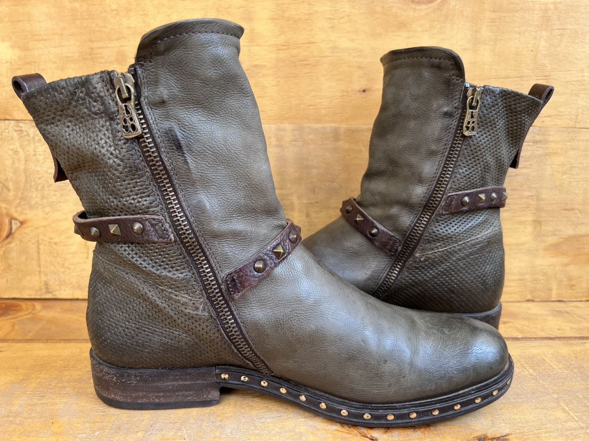 A.S.98 Airstep A.S.98 green leather ankle boots Size US 10 / IT 40 - 9 Thumbnail