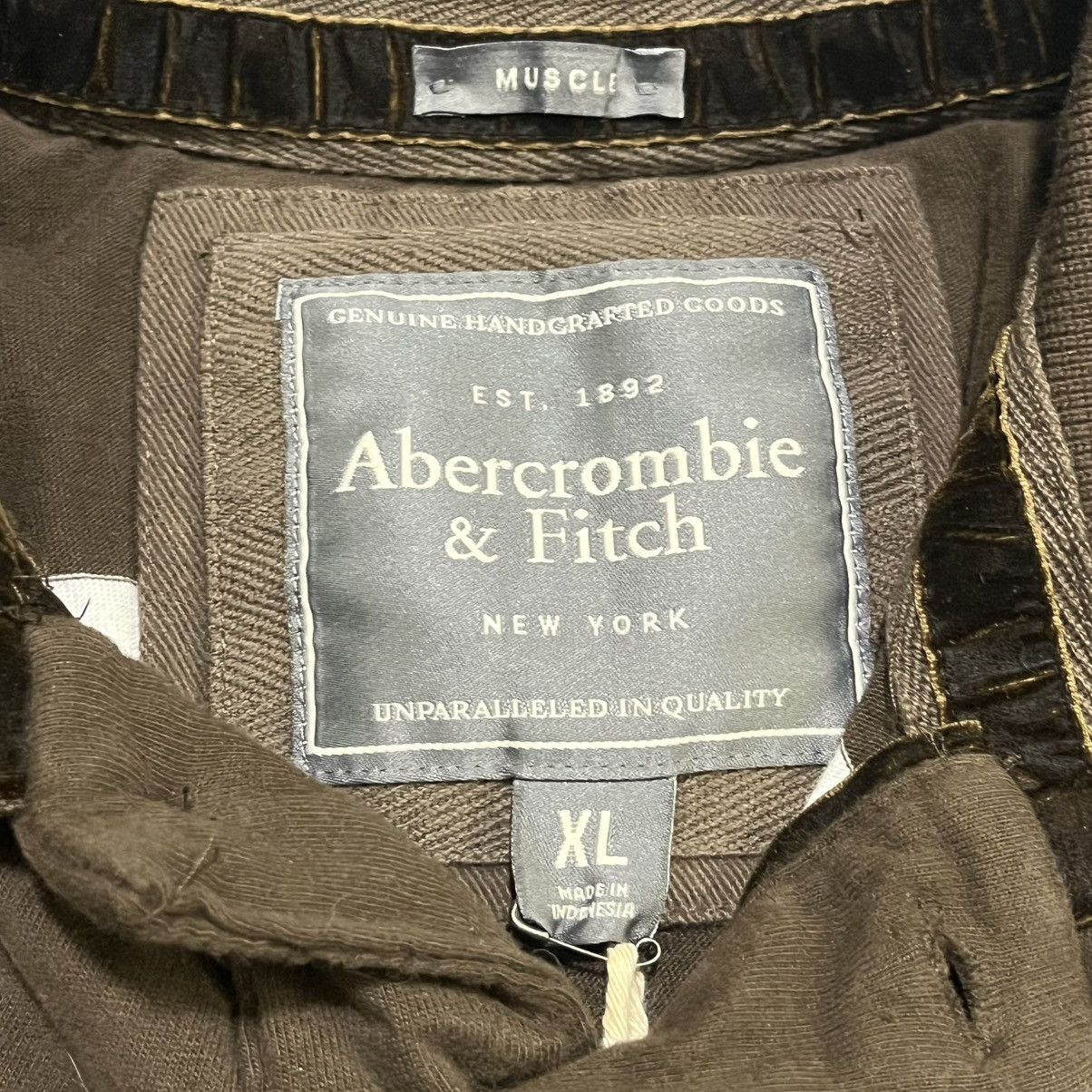Abercrombie & Fitch Vintage Abercrombie & Fitch Muscle Polo Shirt Brown White XL Size US XL / EU 56 / 4 - 5 Thumbnail