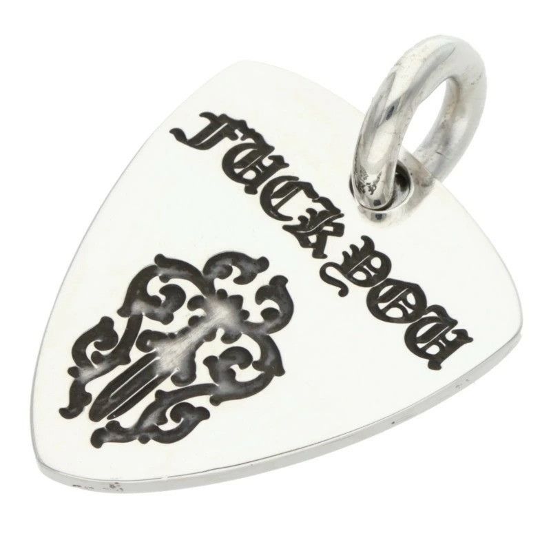 Chrome Hearts Chrome hearts silver FUCK YOU guitar pick pendant Size ONE SIZE - 5 Thumbnail