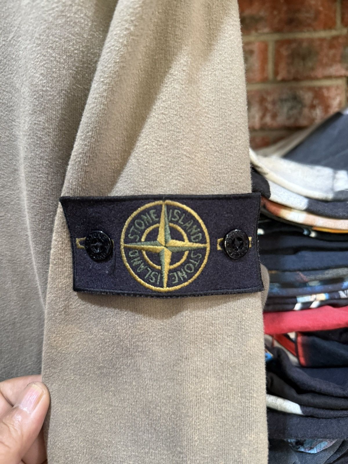 Stone Island Stone Island Zipper Hoodie Soft Green Faded Tee Size US L / EU 52-54 / 3 - 8 Thumbnail