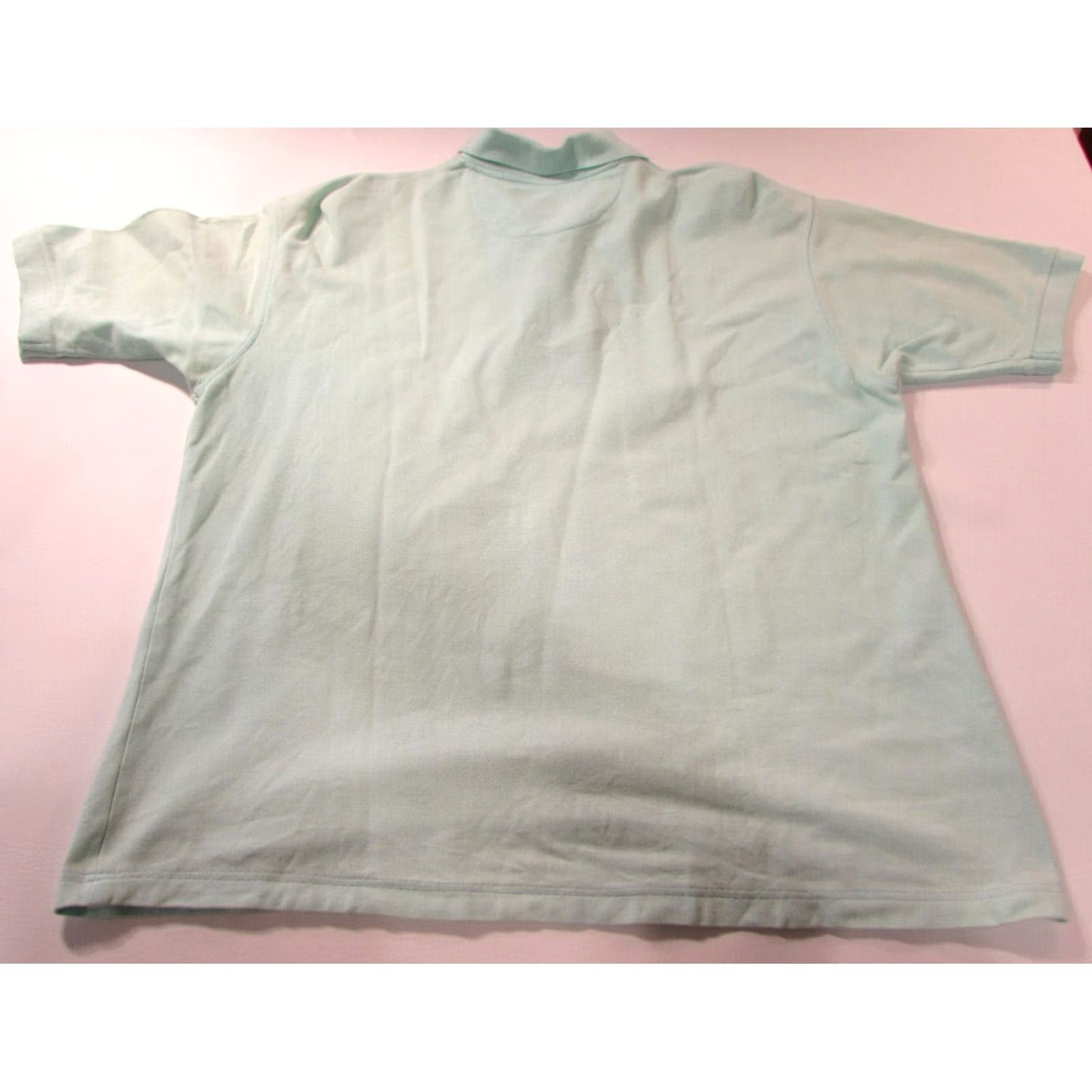 Croft & Barrow Croft & Barrow Polo Shirt Men's Size L Mint Easy Care Short Sleeve 100% Cotton Button Collared Navy Green Mens Size US L / EU 52-54 / 3 - 3 Thumbnail