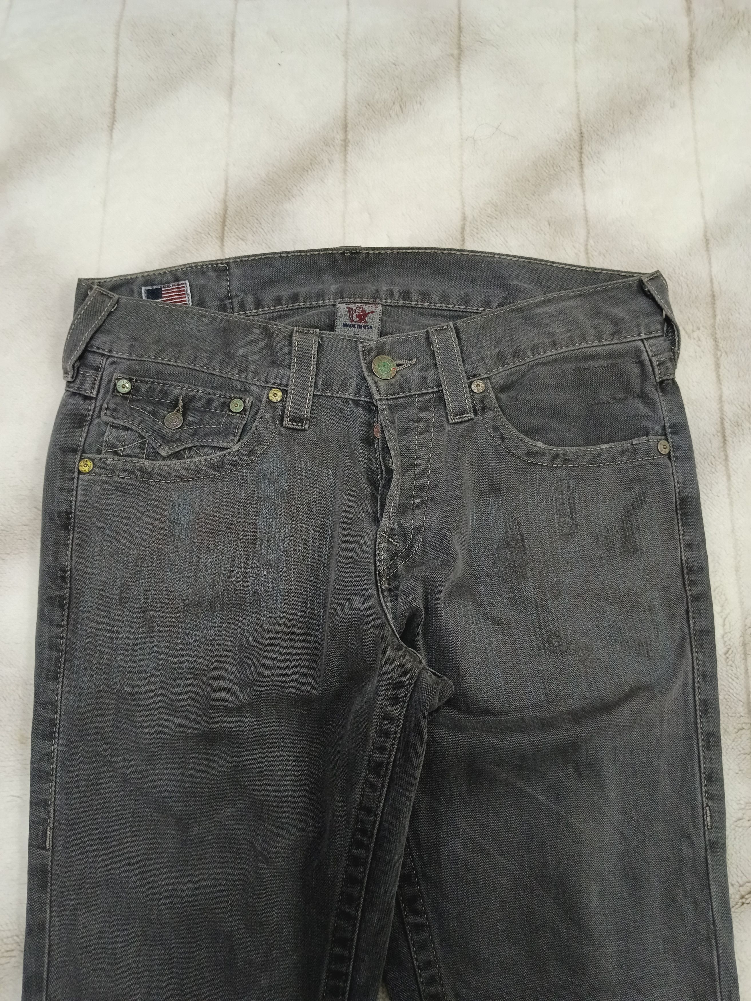 True Religion DiSTRESSED TRUE RELIGION BLACK DENIM PANTS Size US 31 - 4 Thumbnail
