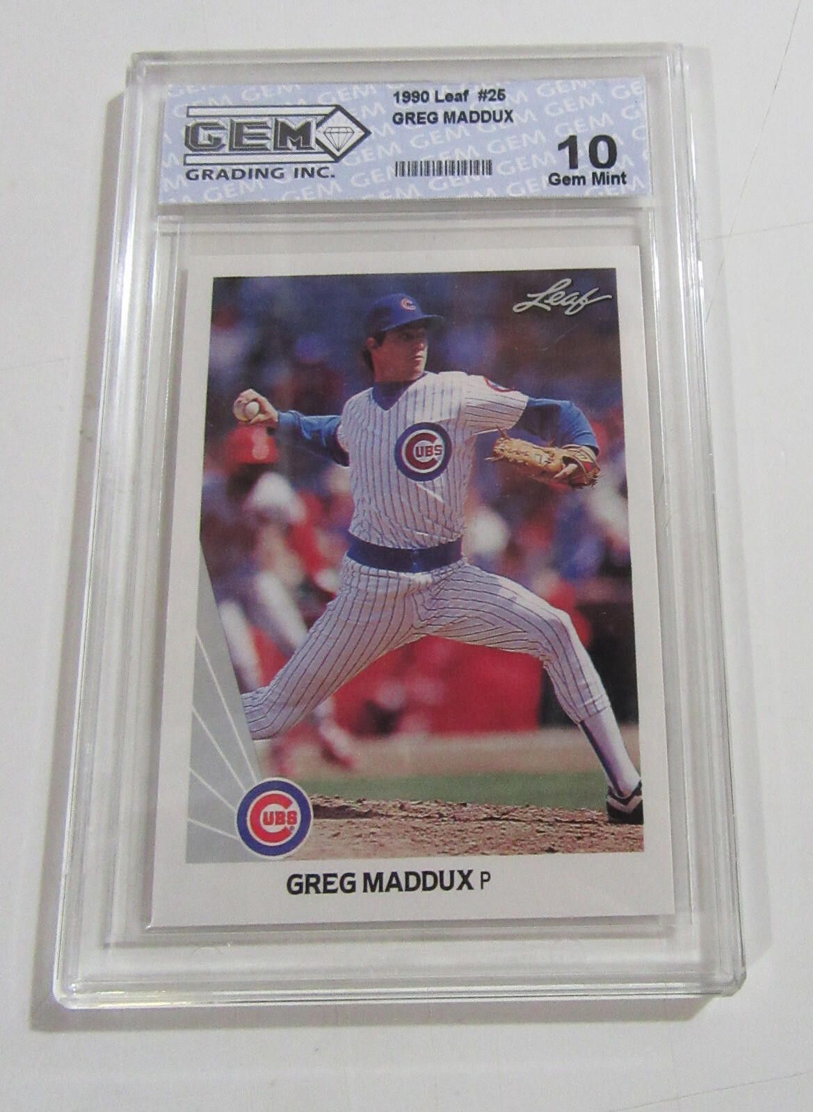 Other 1990 Leaf Gem Grading Inc 10 GEM MINT Baseball Card #25 Cubs Size ONE SIZE - 1 Thumbnail