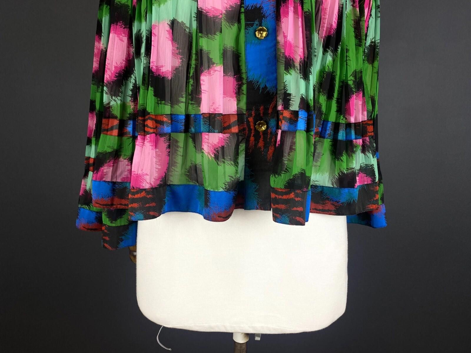 Designer Kenzo X H&M Multicolor Printed Blouse Shirt Size EU 38 US 8 Size M / US 6-8 / IT 42-44 - 3 Thumbnail