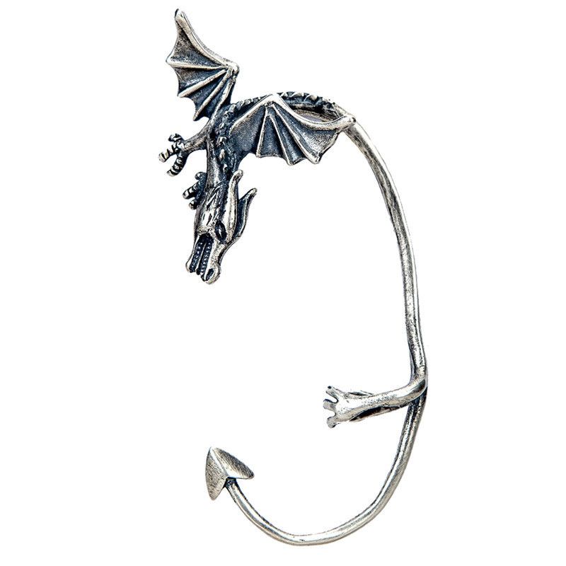 Jewelry Dragon Rare Earrings One Pairs Chrome Jewelry Size ONE SIZE - 5 Thumbnail