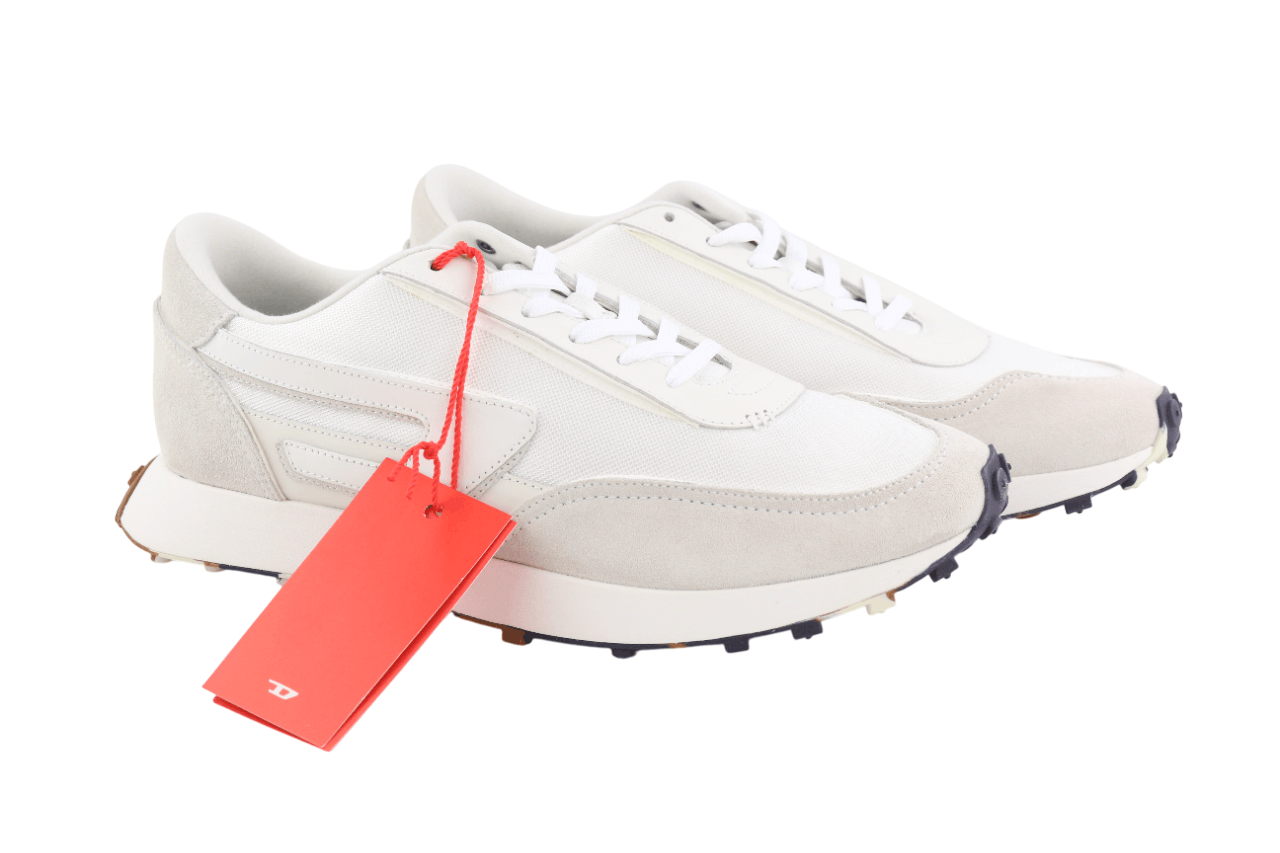 Diesel S-RACER-LC EU41 White Suede Leather 40566 Size US 8 / EU 41 - 4 Thumbnail