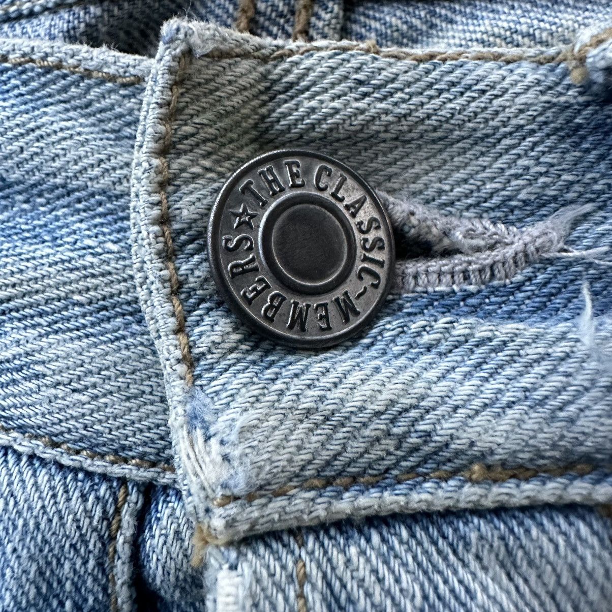 Blue Blue Japan Rare Royal Blue 5 Pocket Buckle Back Denim D686 Size US 31 - 12 Thumbnail