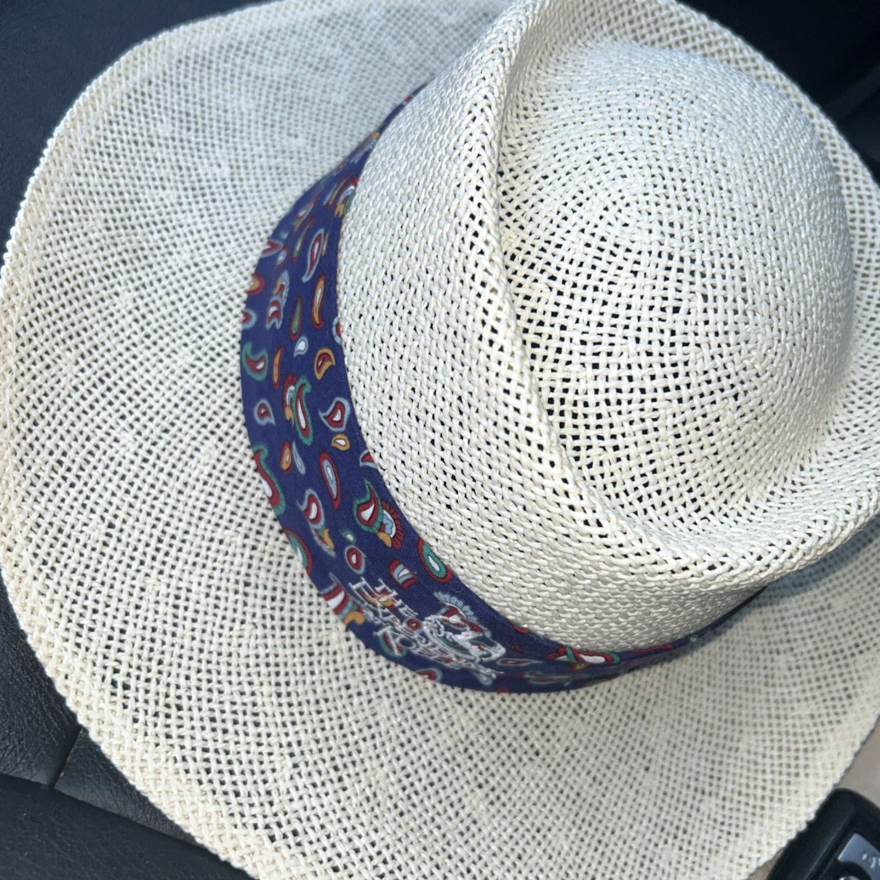 Vintage Cali Frame Woven Panama Hat Men's Made In USA Panama Hat tan USA Women Size ONE SIZE - 4 Thumbnail