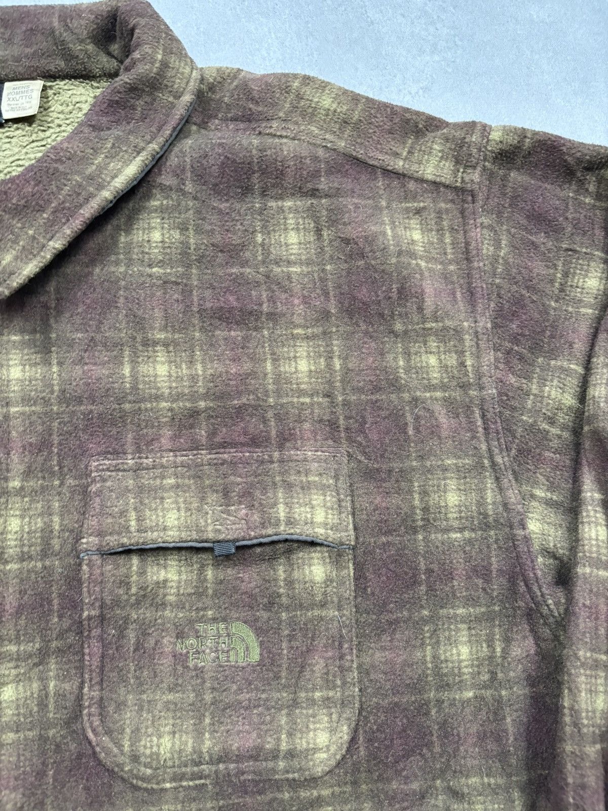 The North Face VTG 90s The North Face Plaid Fleece Lined Zip Up Overshirt Size US XXL / EU 58 / 5 - 6 Thumbnail