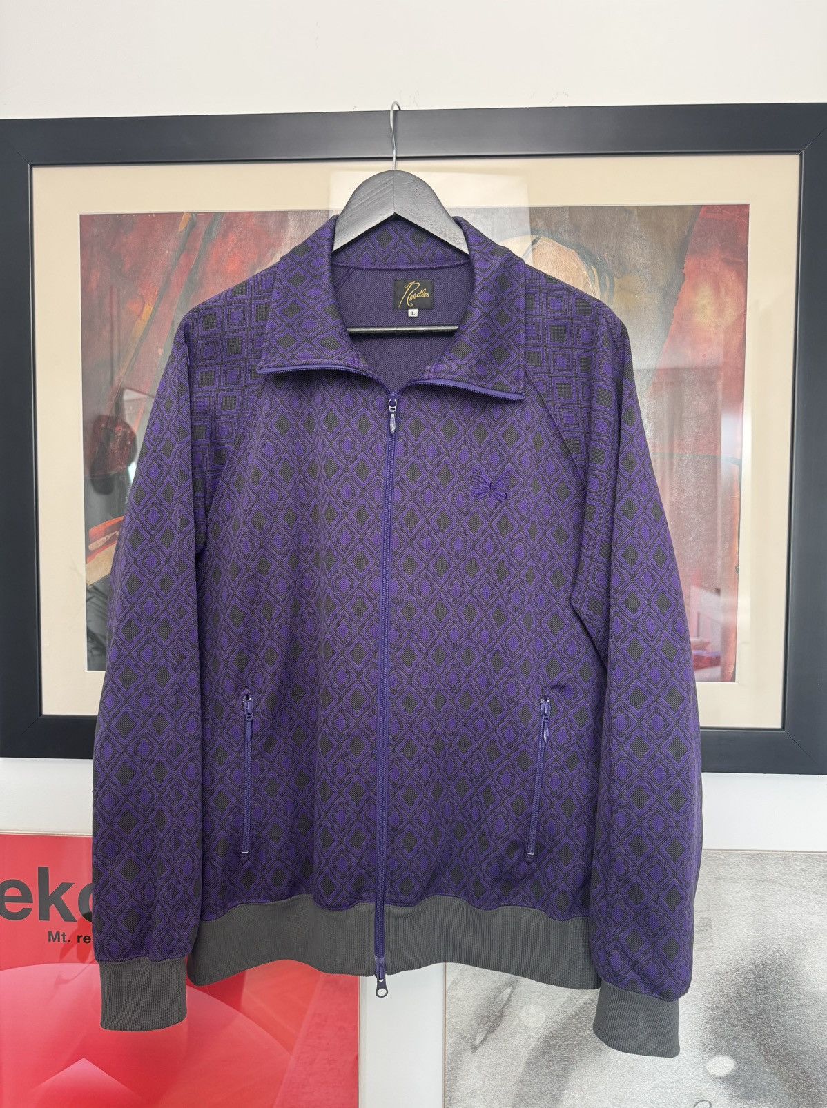 Needles Needles Butterfly Track Top Japanese Purple Japan Designer Size US L / EU 52-54 / 3 - 1 Thumbnail
