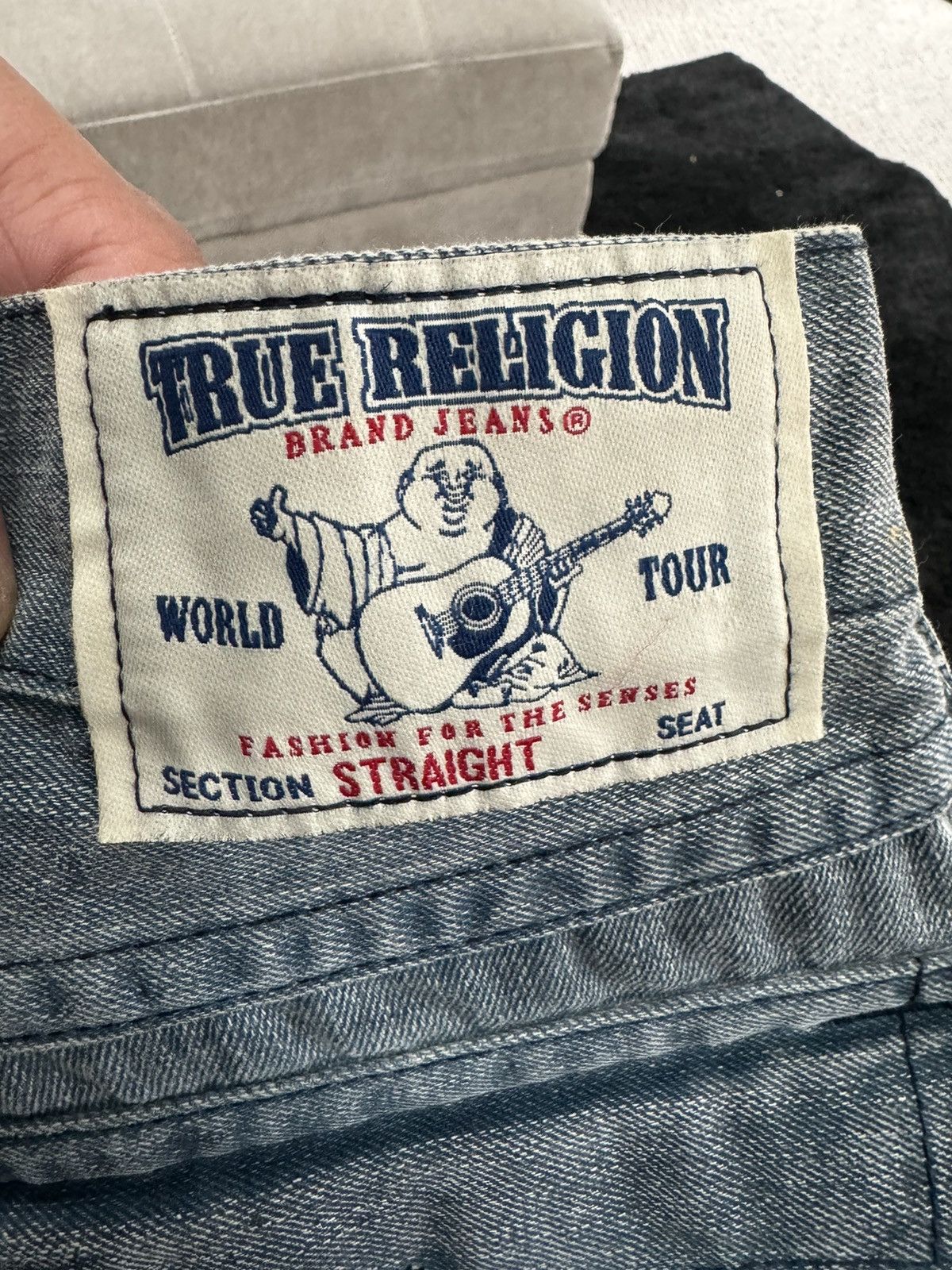 True Religion VINTAGE TRUE RELIGION STRAIGHT BOOT CUT BLEACHED DENIM JEANS Size US 36 / EU 52 - 4 Thumbnail