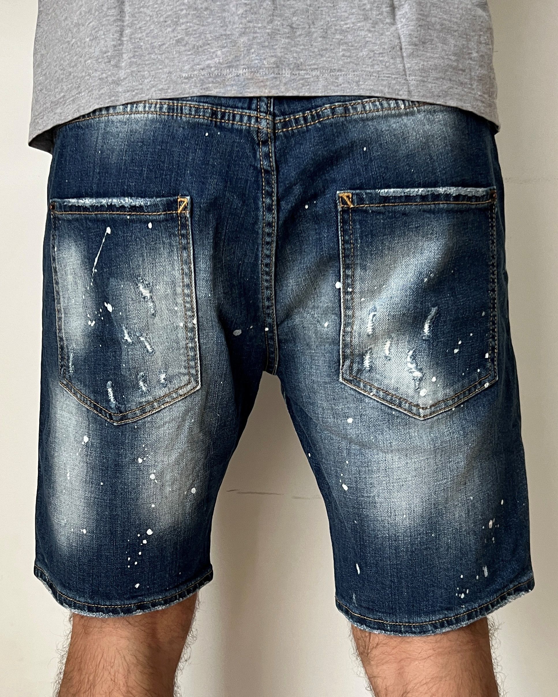 Dsquared2 DSQUARED2 MULTILOGO SLIM ICON DENIM SHORTS Size US 38 / EU 54 - 4 Thumbnail