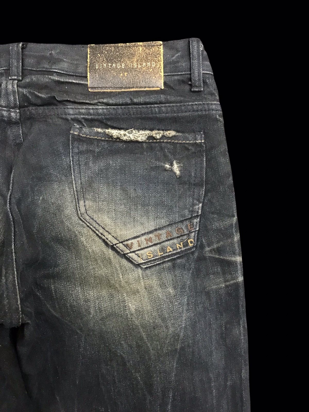 Seditionaries 💥SICK💥VINTAGE ISLAND CRAZY FADES STURDY LOW RISE DENIM F407 Size US 32 / EU 48 - 11 Thumbnail
