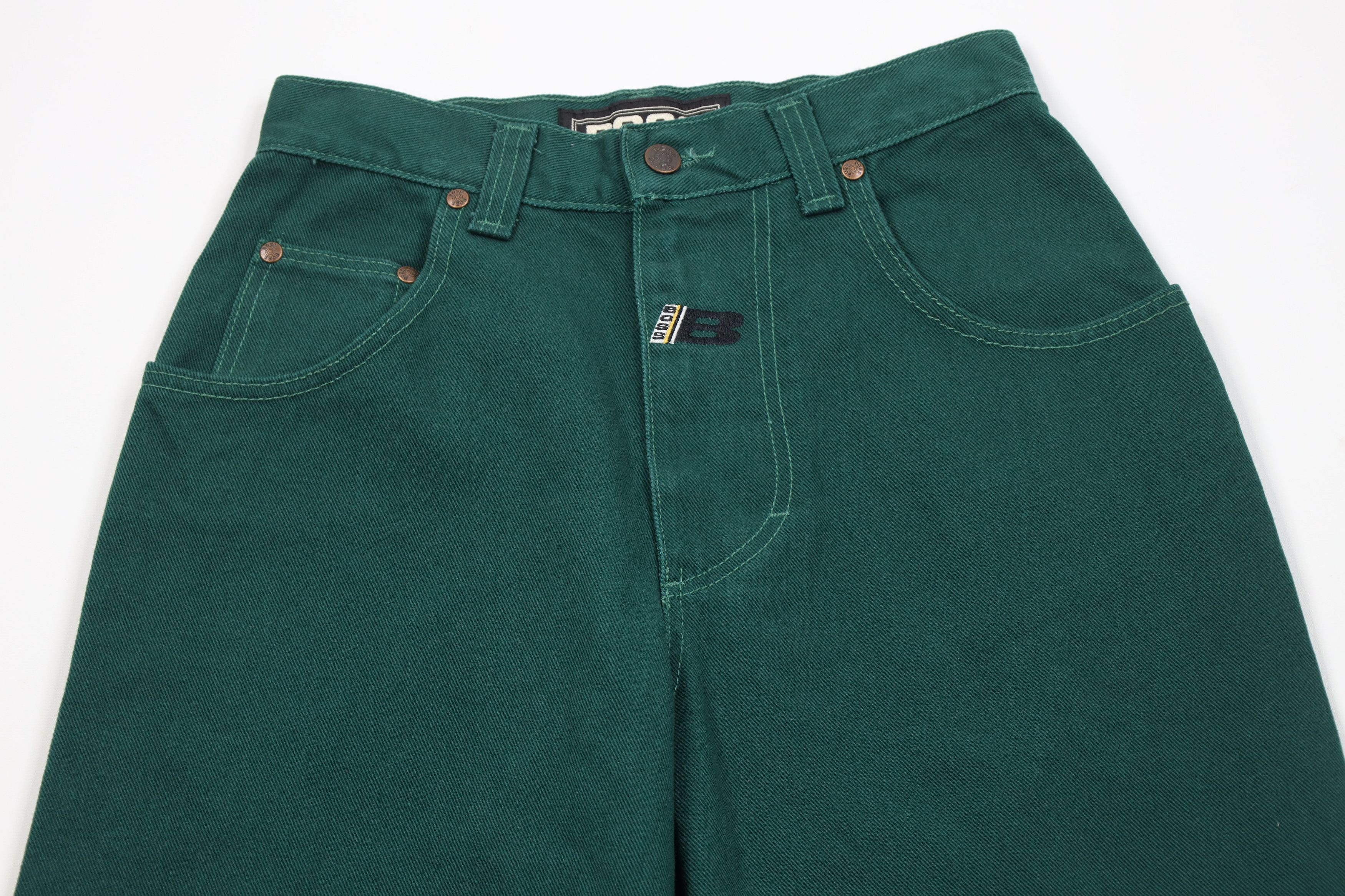 Vintage Deadstock Vintage 90s Boss Skateboard Denim Jeans Green USA Size US 29 - 2 Thumbnail