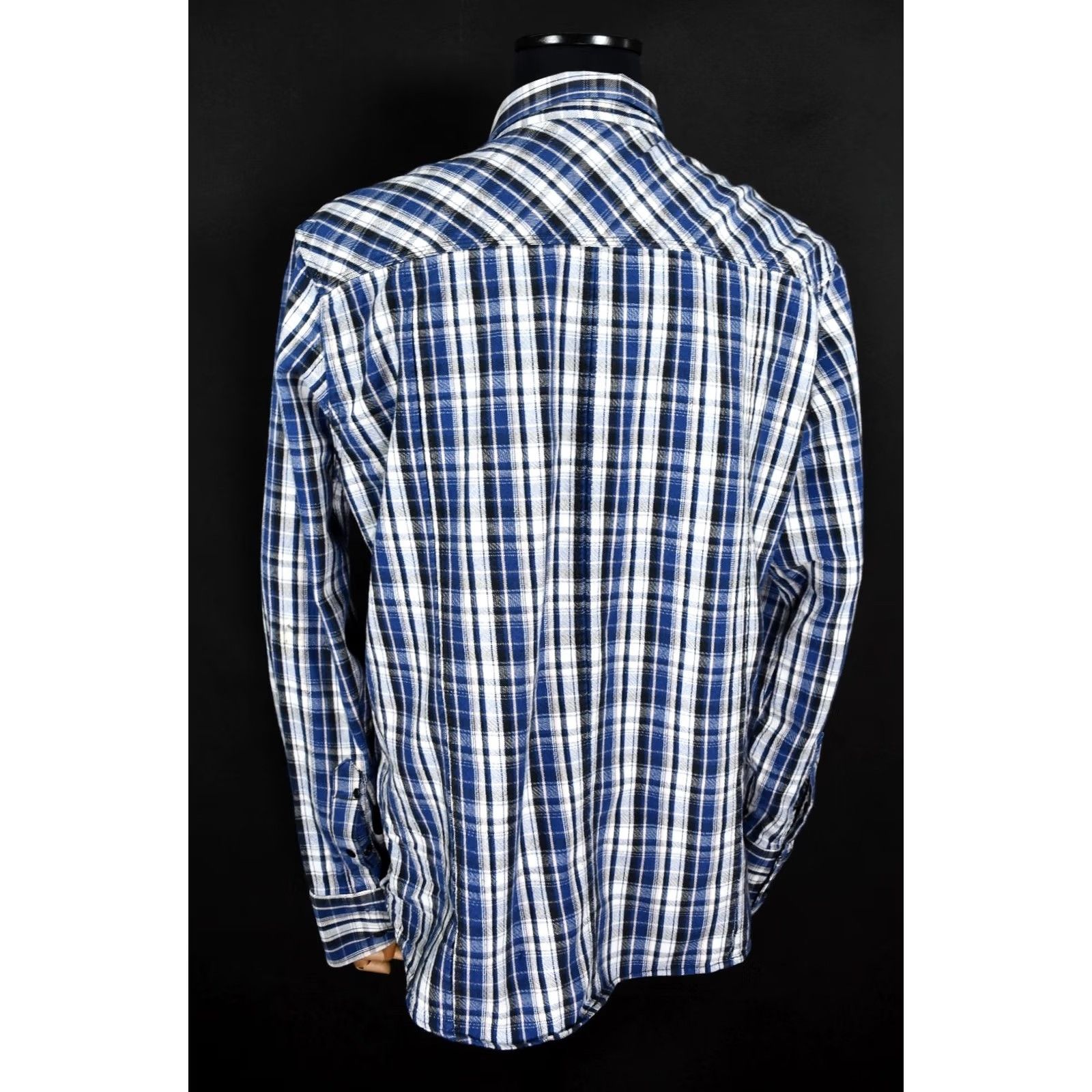 G-Star G-Star Raw Brass Rewind Plaid Shirt 3XL Men's Button-Up Long Sleeve Blue Cotton Size US XXL / EU 58 / 5 - 2 Thumbnail