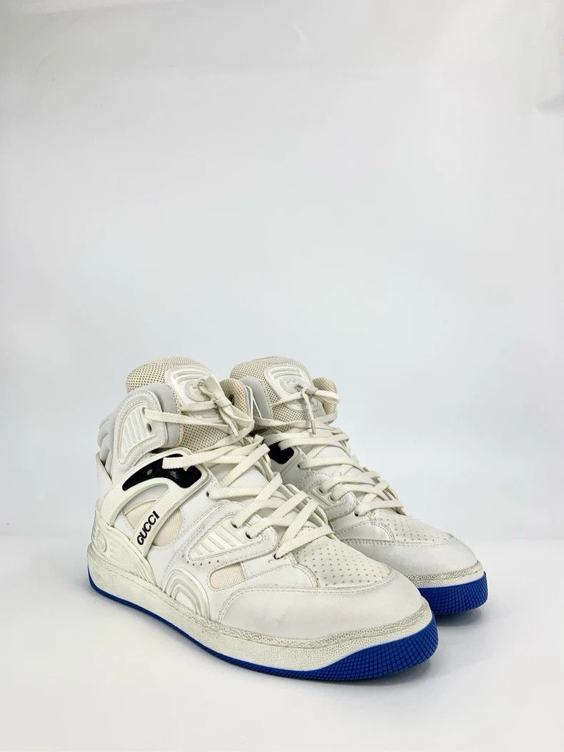 Gucci Gucci Basket Series Size 42 White High-top Basketball Shoes Size US 9 / EU 42 - 2 Thumbnail