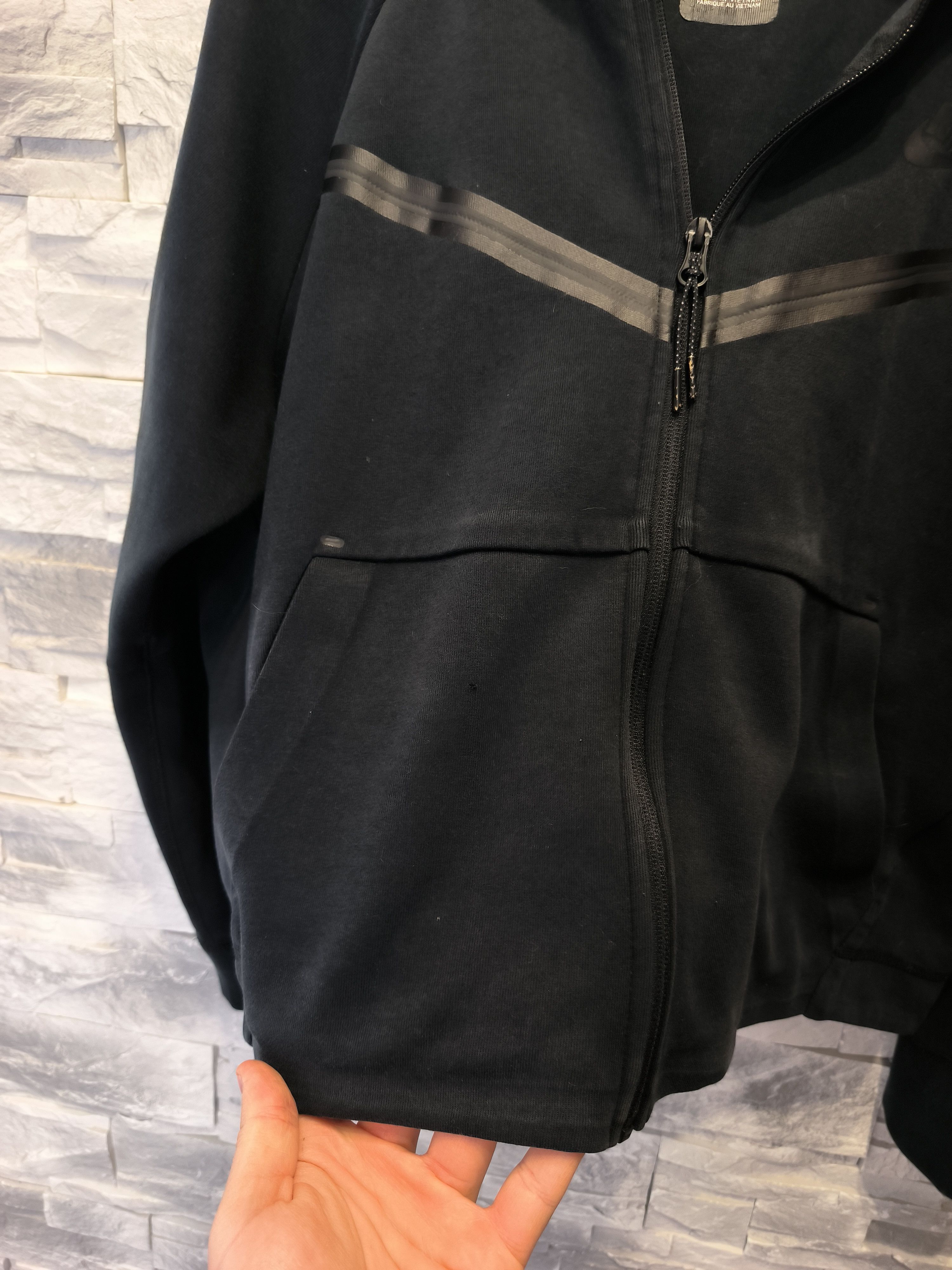 Nike Nike Tech Fleece Zip Hoodie Black Logo Size US XS / EU 42 / 0 - 5 Thumbnail