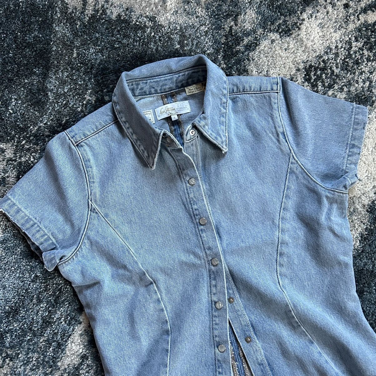 ERL × Levi's LiGHT BLUE STONE WASH FiTTED DENiM SHiRT A53830000 Size L / US 10 / IT 46 - 4 Thumbnail