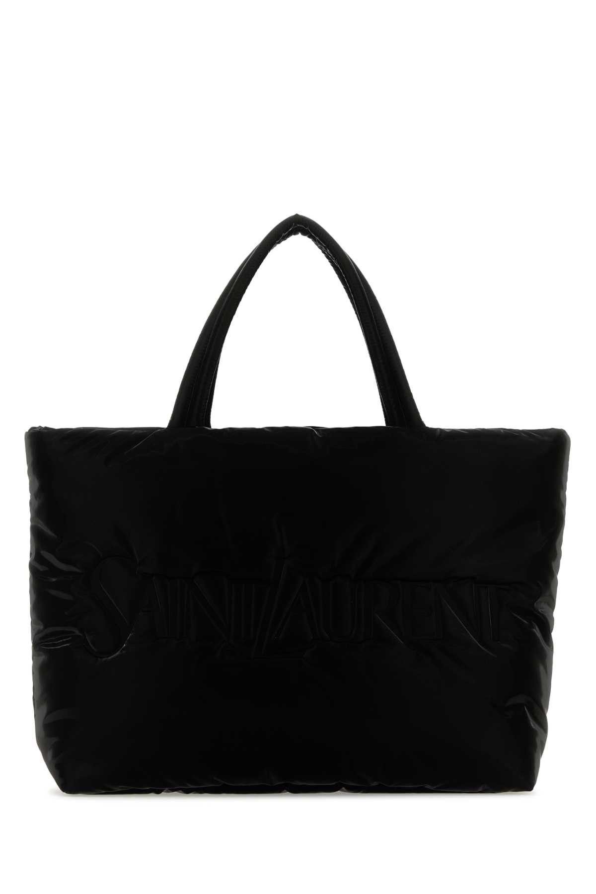 Saint Laurent Paris Black Nylon Saint Laurent Shopping Bag Size ONE SIZE - 1 Thumbnail