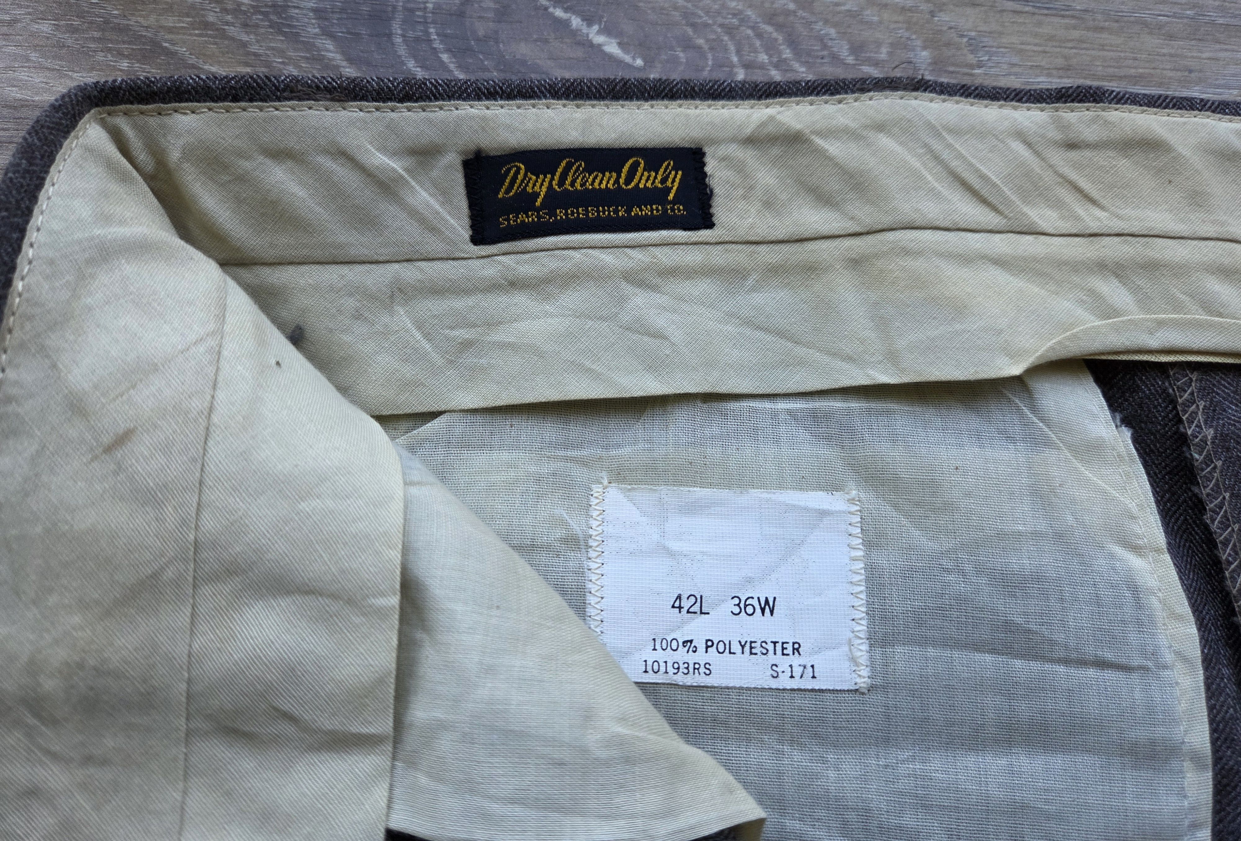 Sears True Vintage OG 60s 70s Sears Roebuck and Co. Striped Pants Size US 35 - 2 Thumbnail