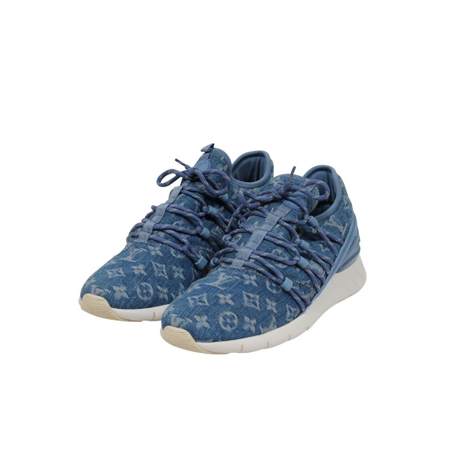 Louis Vuitton Blue Denim Fastlane Sneakers - 01911 Size US 8.5 / EU 41-42 - 3 Thumbnail