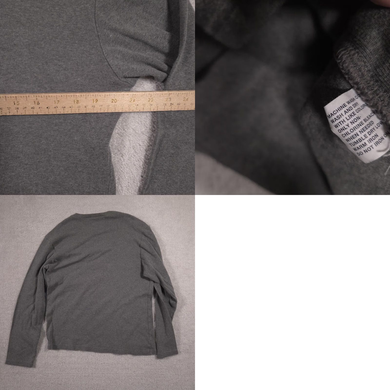 Gap Gap Shirt Mens XL Gray Long Sleeve Crewneck Basic Solid Tee Casual Size US XL / EU 56 / 4 - 8 Thumbnail