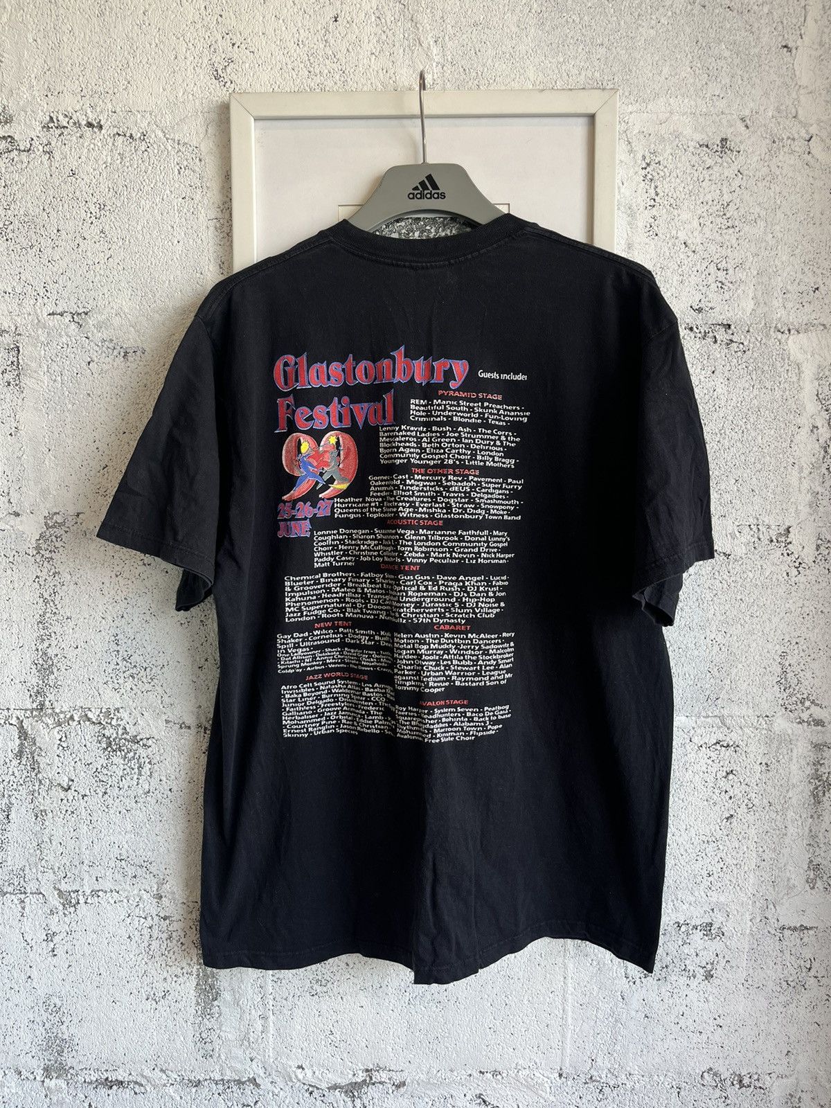 Band Tees × Vintage Vintage Glastonbury Festival 1999’s Tshirt Size US XL / EU 56 / 4 - 3 Thumbnail