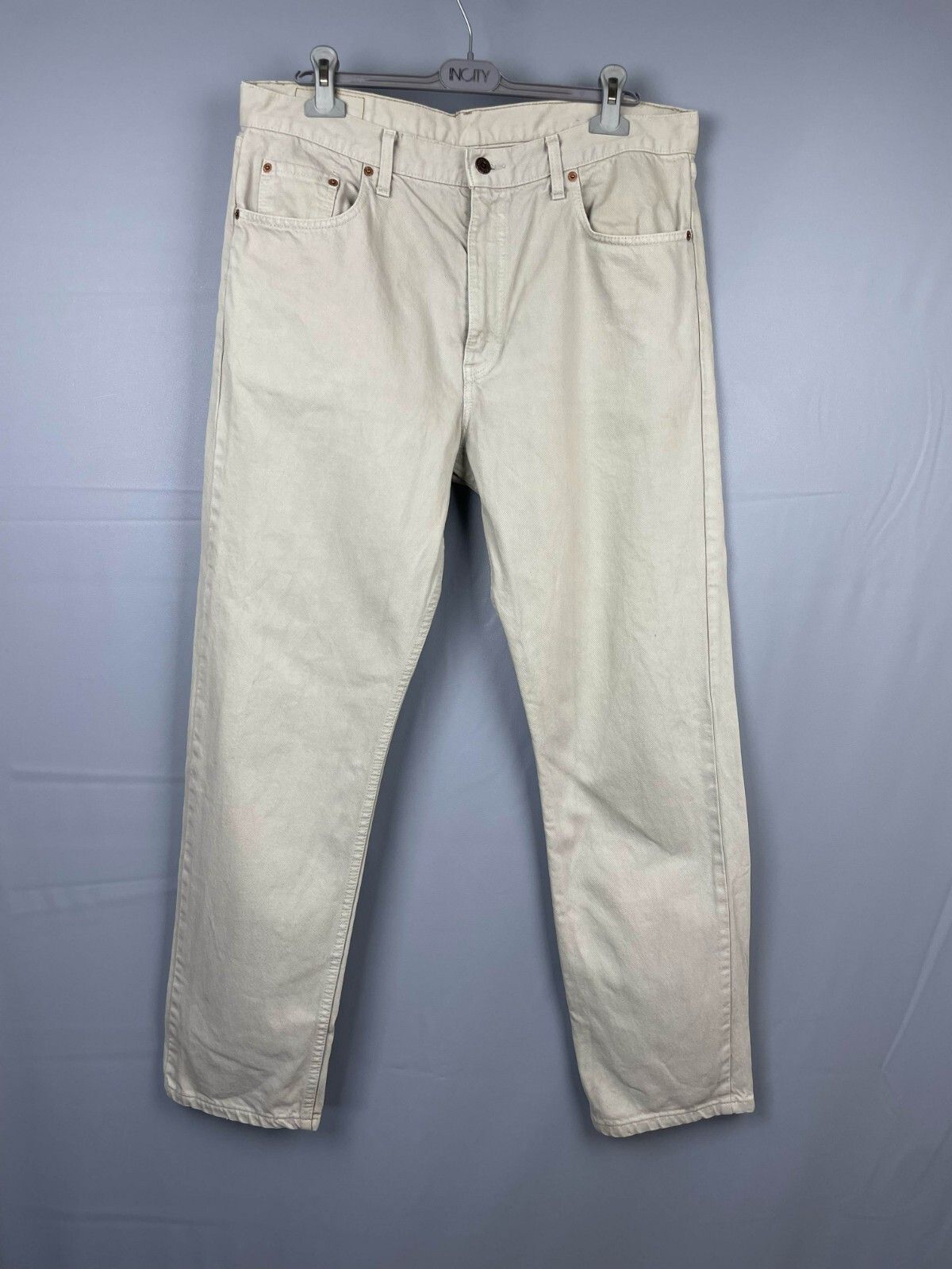 Levi's × Vintage Levis 615 Orange Tab Vintage Denim Jeans Beige 90s Straight Size US 38 / EU 54 - 1 Thumbnail