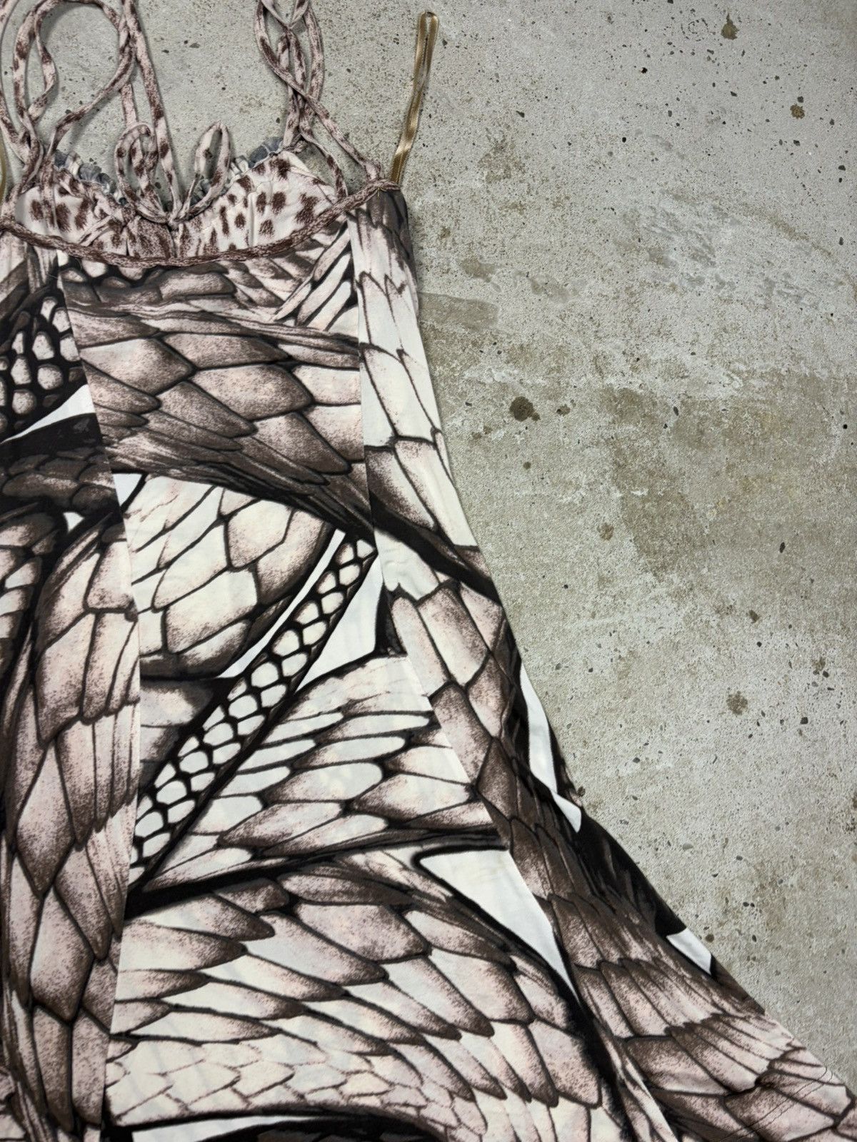 Just Cavalli 2000s Roberto Just Cavalli Snake Skin Print Dress Animal Size M / US 6-8 / IT 42-44 - 14 Thumbnail