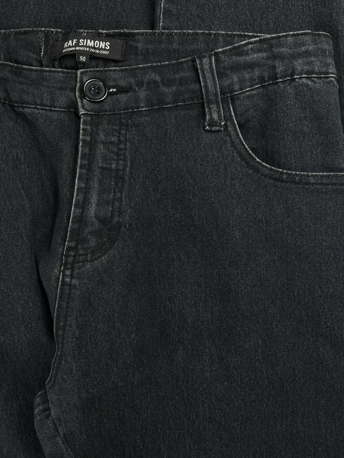 Raf Simons AW06 Raf Simons Long Washed Black Denim Jeans Size US 32 / EU 48 - 3 Thumbnail