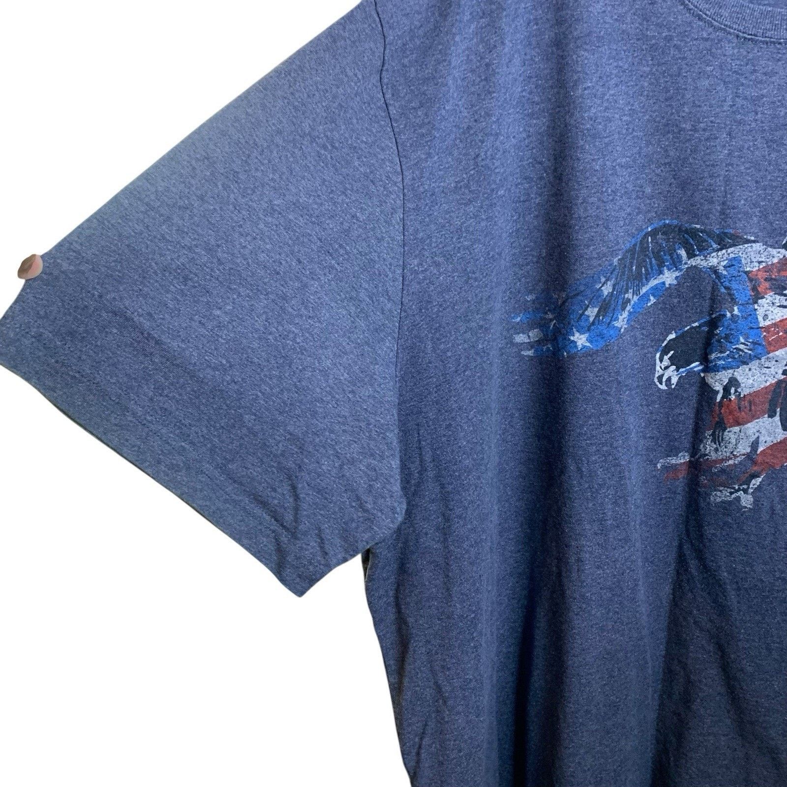 Nordstrom 4XL True Nation Mens Graphic T-Shirt Men's USA Flag Eagle Size US XXL / EU 58 / 5 - 16 Thumbnail