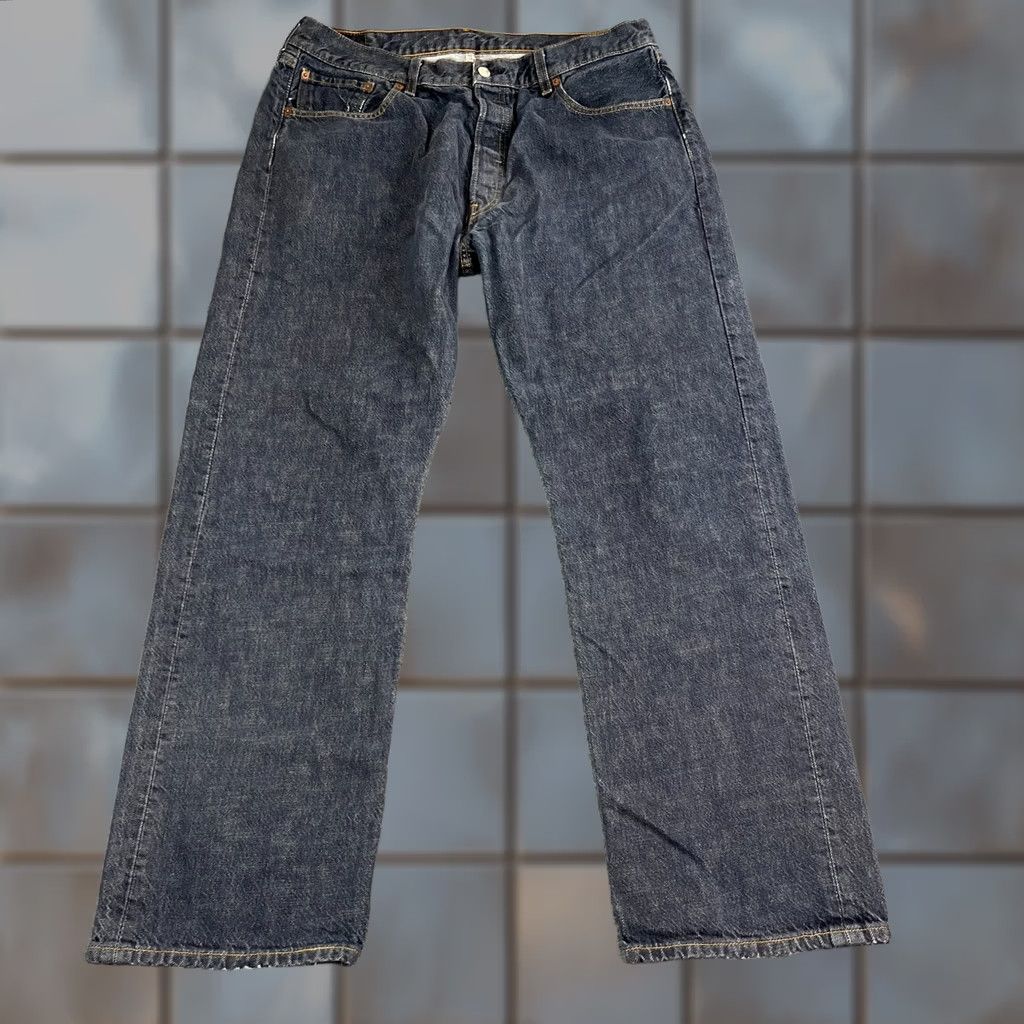 Levi's VINTAGE Levi's 501 Jeans Mens Relaxed Straight 36 32 Dark Blue Denim Middle Rise 5-Pocket Mens Levi's 501 Size US 36 / EU 52 - 1 Thumbnail