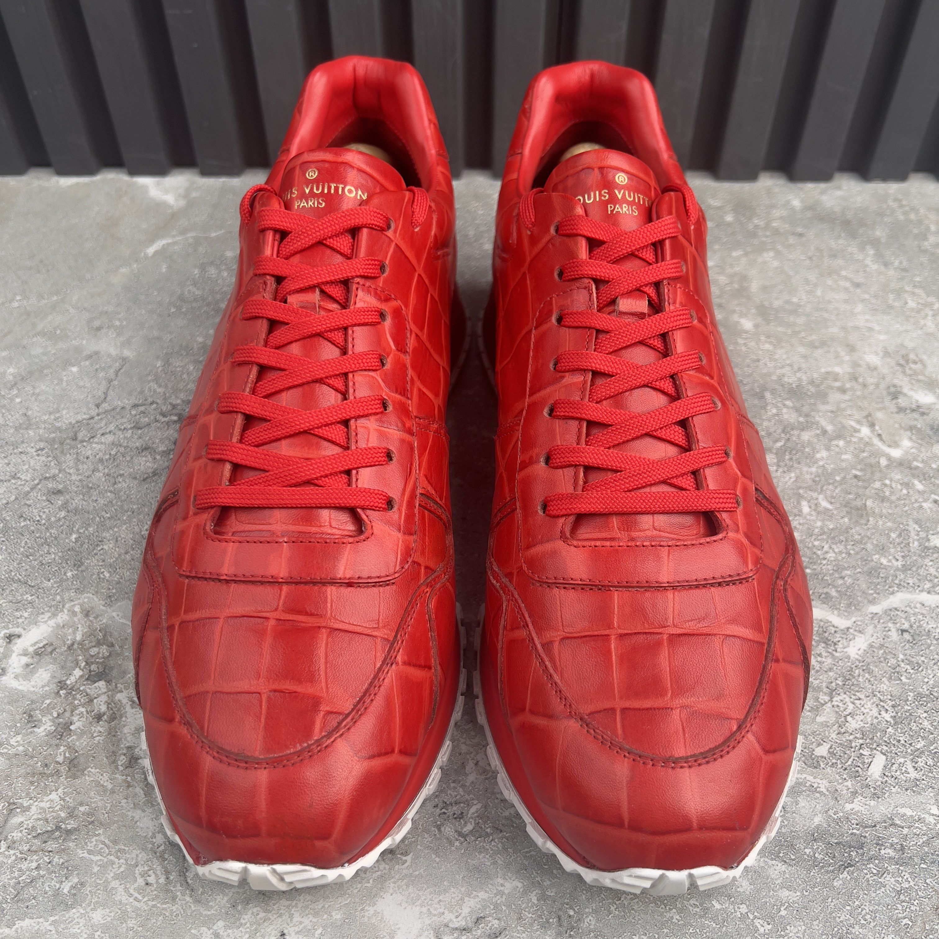 Louis Vuitton Run Away Sneakers Red Pattern Crocodile Leather Size US 9.5 / EU 42-43 - 4 Thumbnail