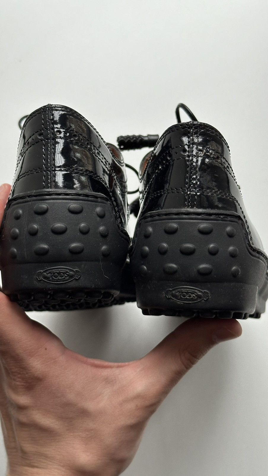 Tod's Tods Women Patent Leather Black Brogue Made In Italy Size 37 Size US 7 / IT 37 - 6 Thumbnail