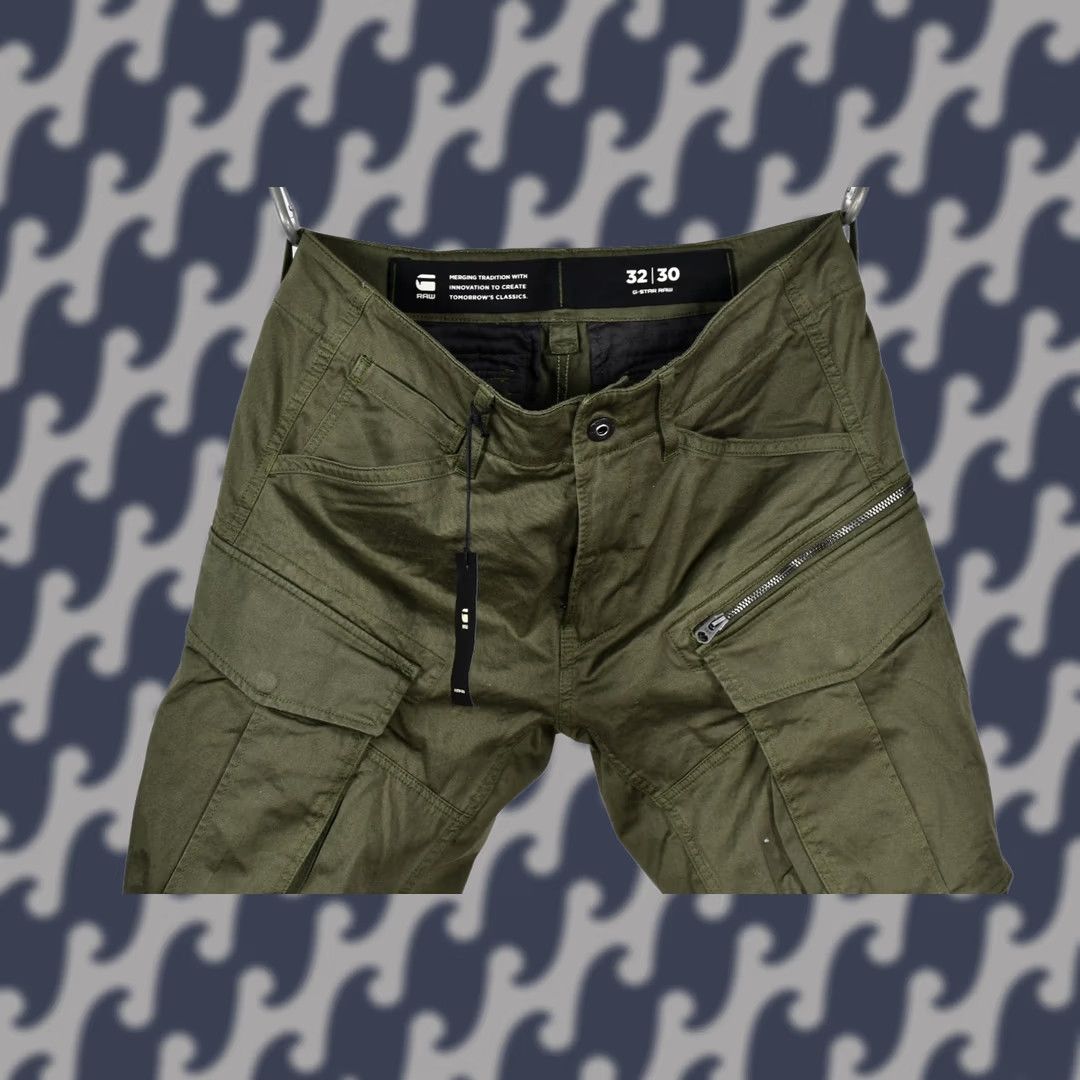 G-Star G-Star Rovic Zip 3D Regular Tapered Green Cargo Pants Men W32 L30 Size US 32 / EU 48 - 1 Thumbnail