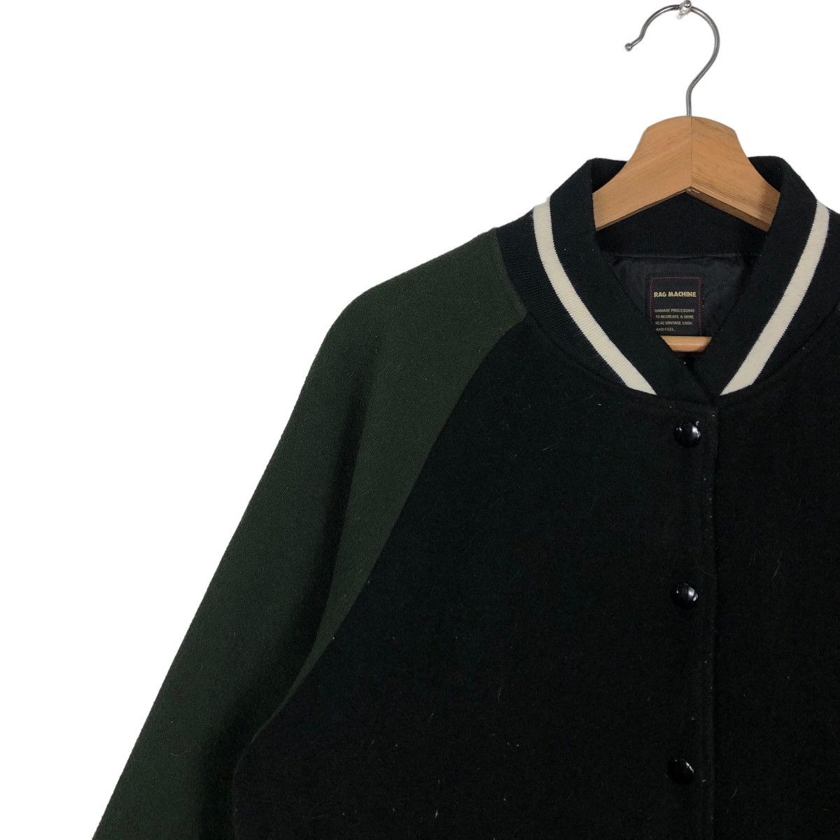 Japanese Brand 🔥90’s Vintage Varsity Jacket Rag Machine Big Logo Size US L / EU 52-54 / 3 - 7 Thumbnail