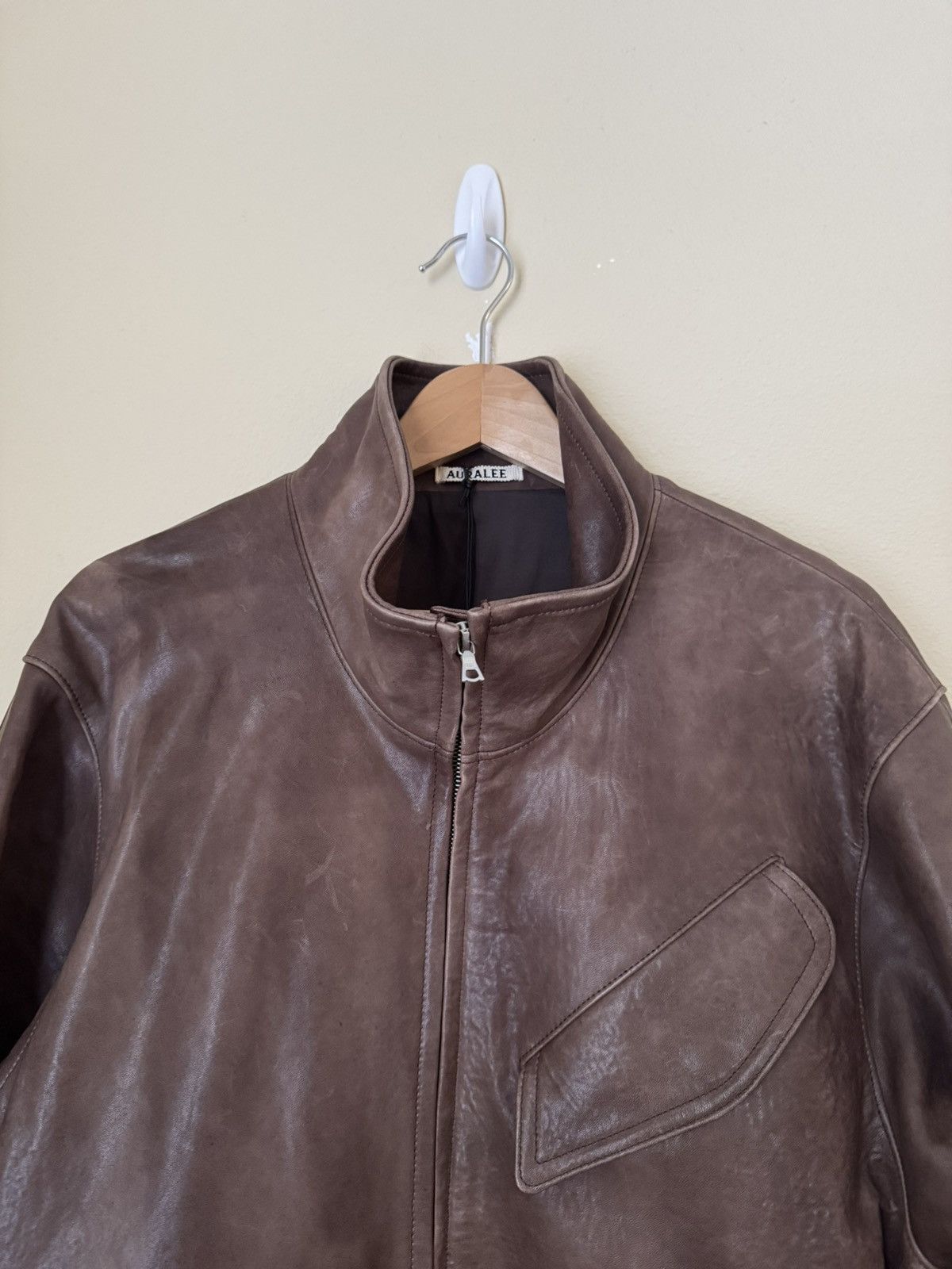 Auralee Auralee New Leather Blouson Jacket Brown Size 3 Size US S / EU 44-46 / 1 - 3 Thumbnail
