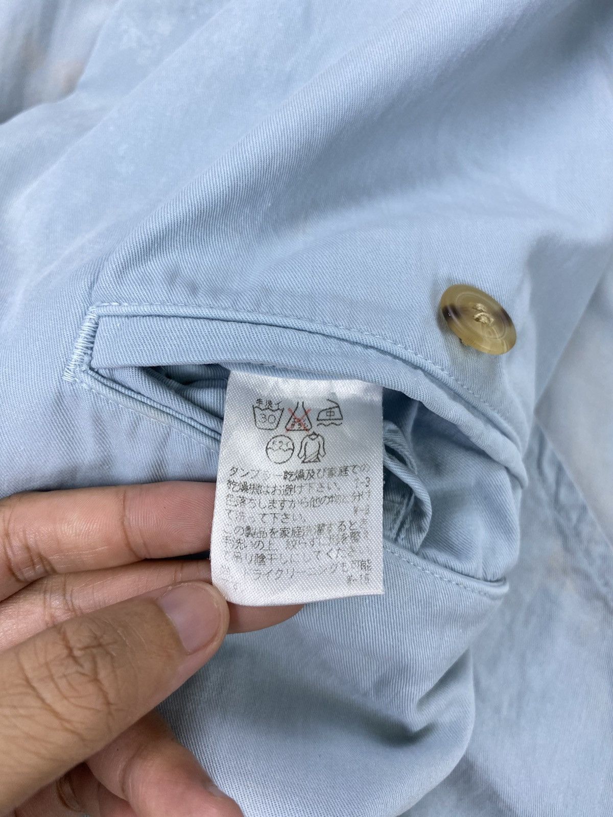 Issey Miyake Vtg Issey Miyake Double Button Light Blue Faded Coat Jacket Size US M / EU 48-50 / 2 - 13 Thumbnail
