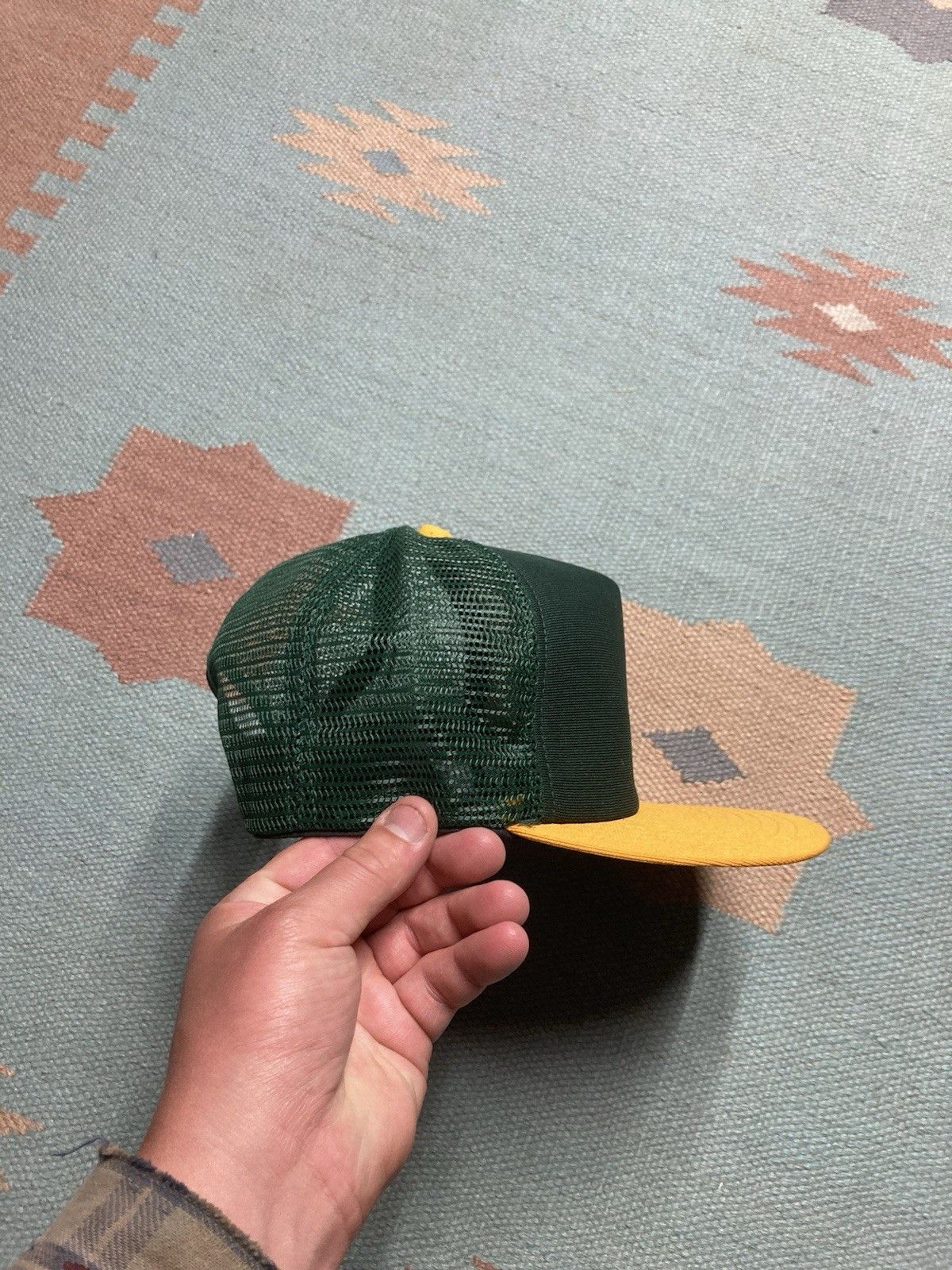 Vintage 80s trucker hat new era blank green yellow SnapBack Size ONE SIZE - 7 Thumbnail